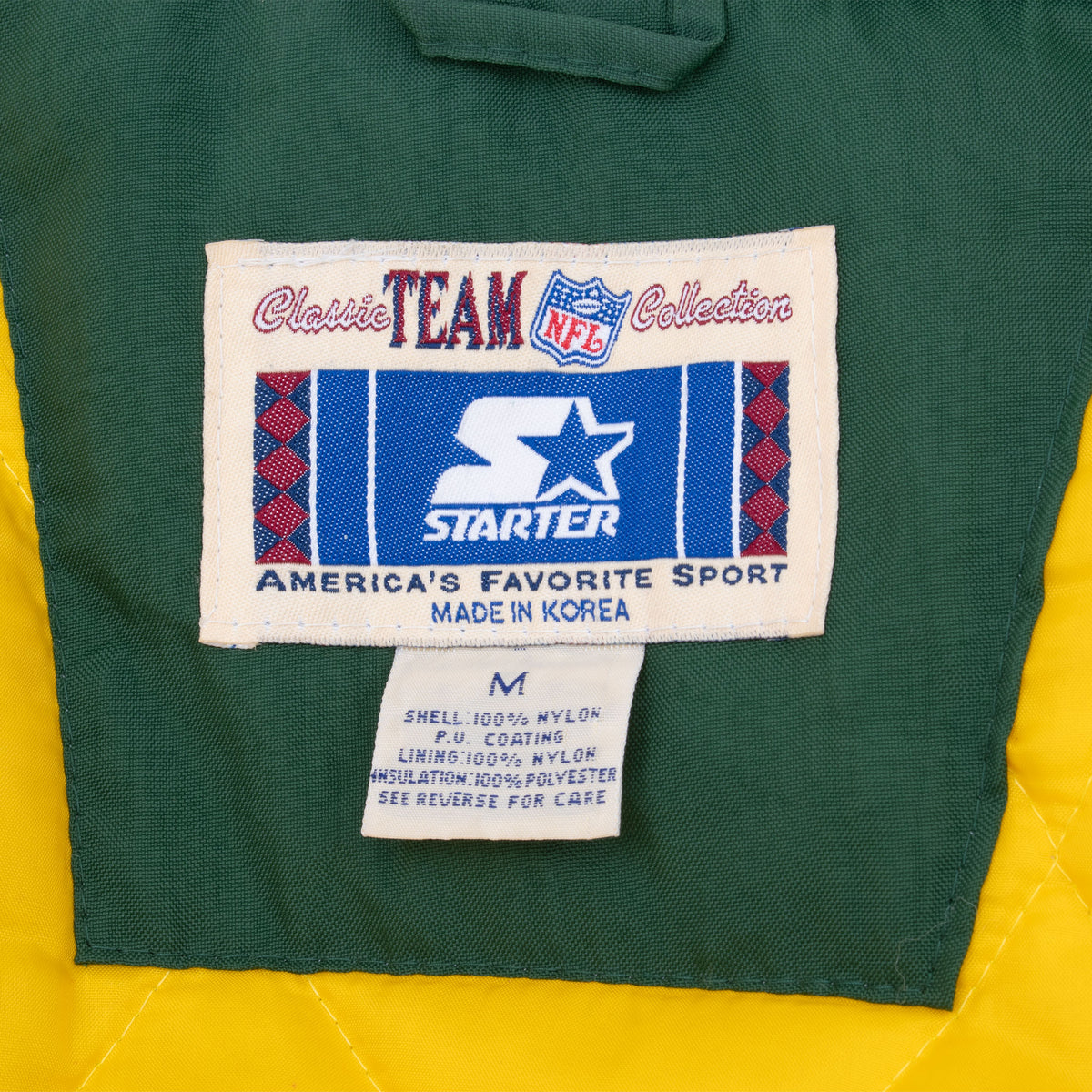 Vintage Nfl Green Bay Packers Heavy Windbreaker Starter Jacket 1990S Size Medium