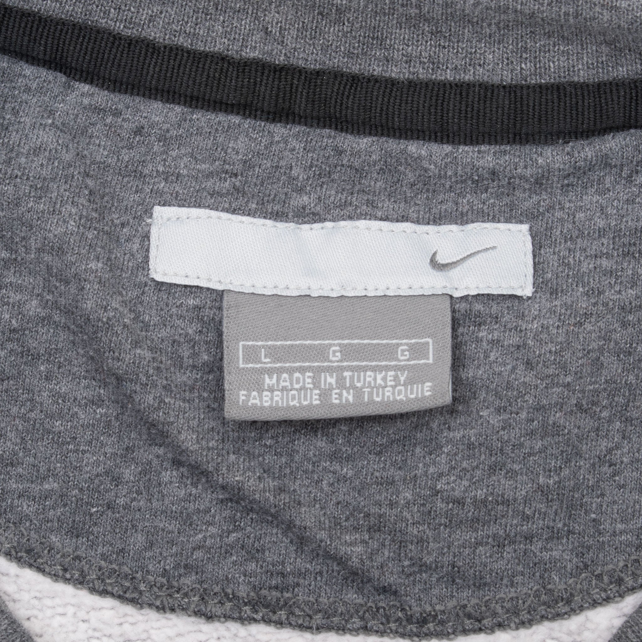 Vintage Nike Classic Swoosh Dark Grey Sweatshirt 2000S Size Large