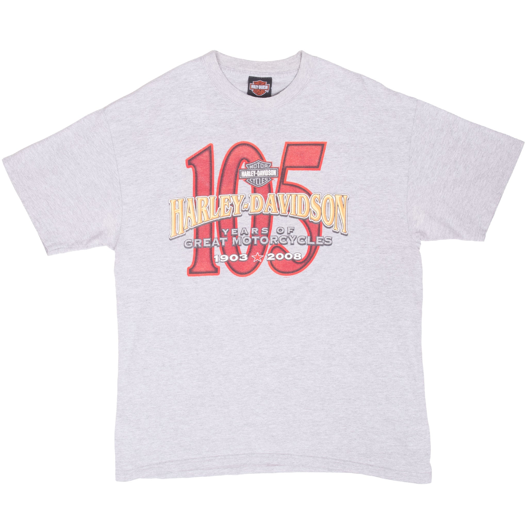 Vintage Harley Davidson 105 Years Anniversary Tee Shirt 2008 Size Large