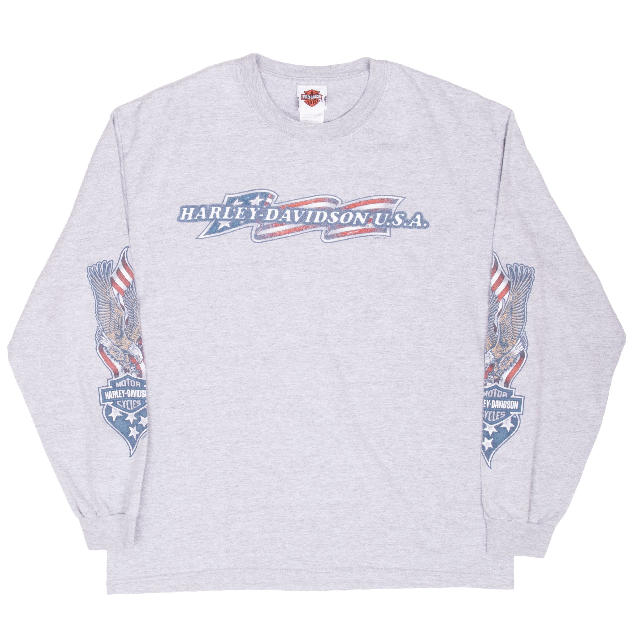 Vintage Harley Davidson Brooklyn Long Sleeve Tee Shirt 2007 Size Large Made In Usa