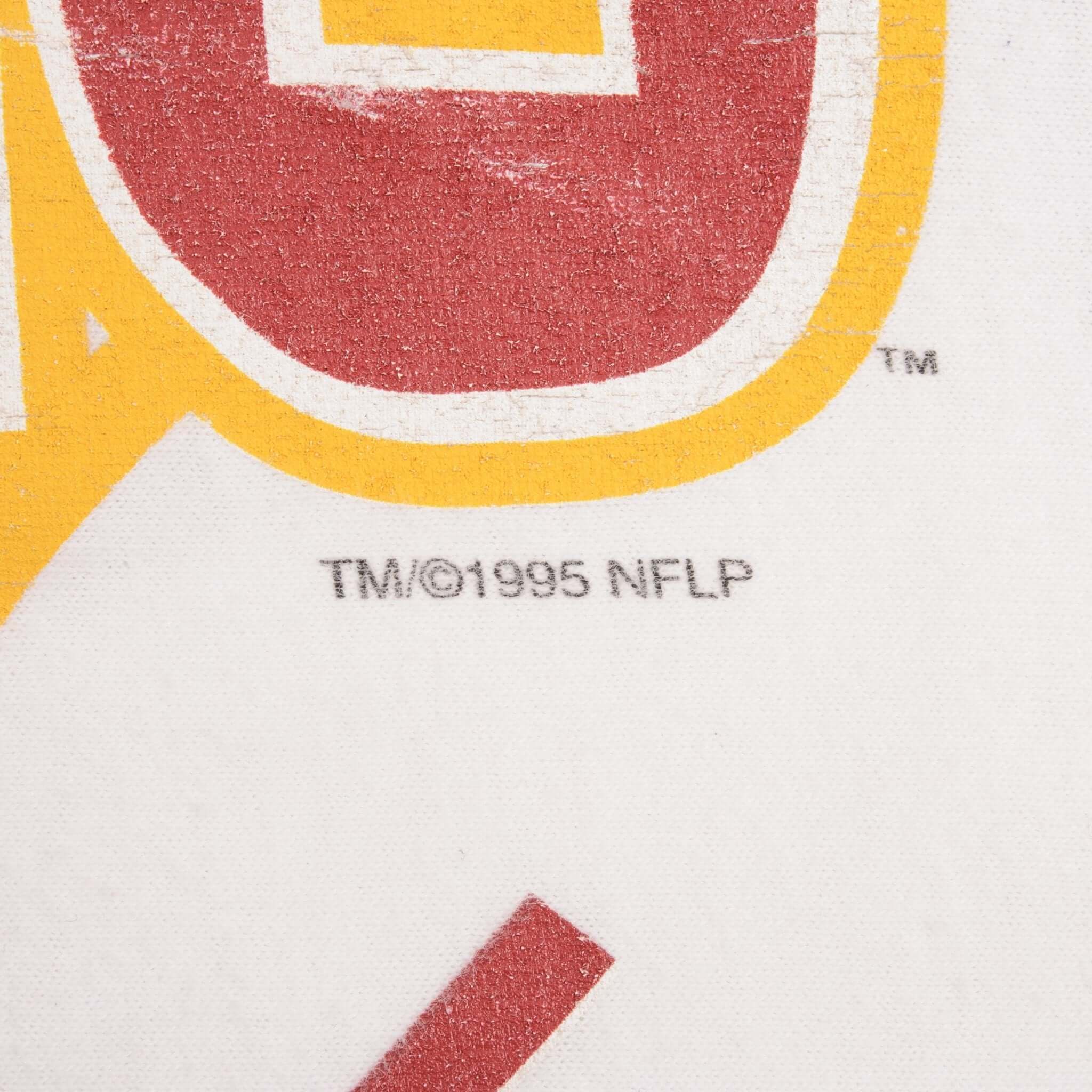 Vintage Nfl All Over Print Washington Redskins 1995 Tee Shirt Size XL With Single Stitch Sleeves