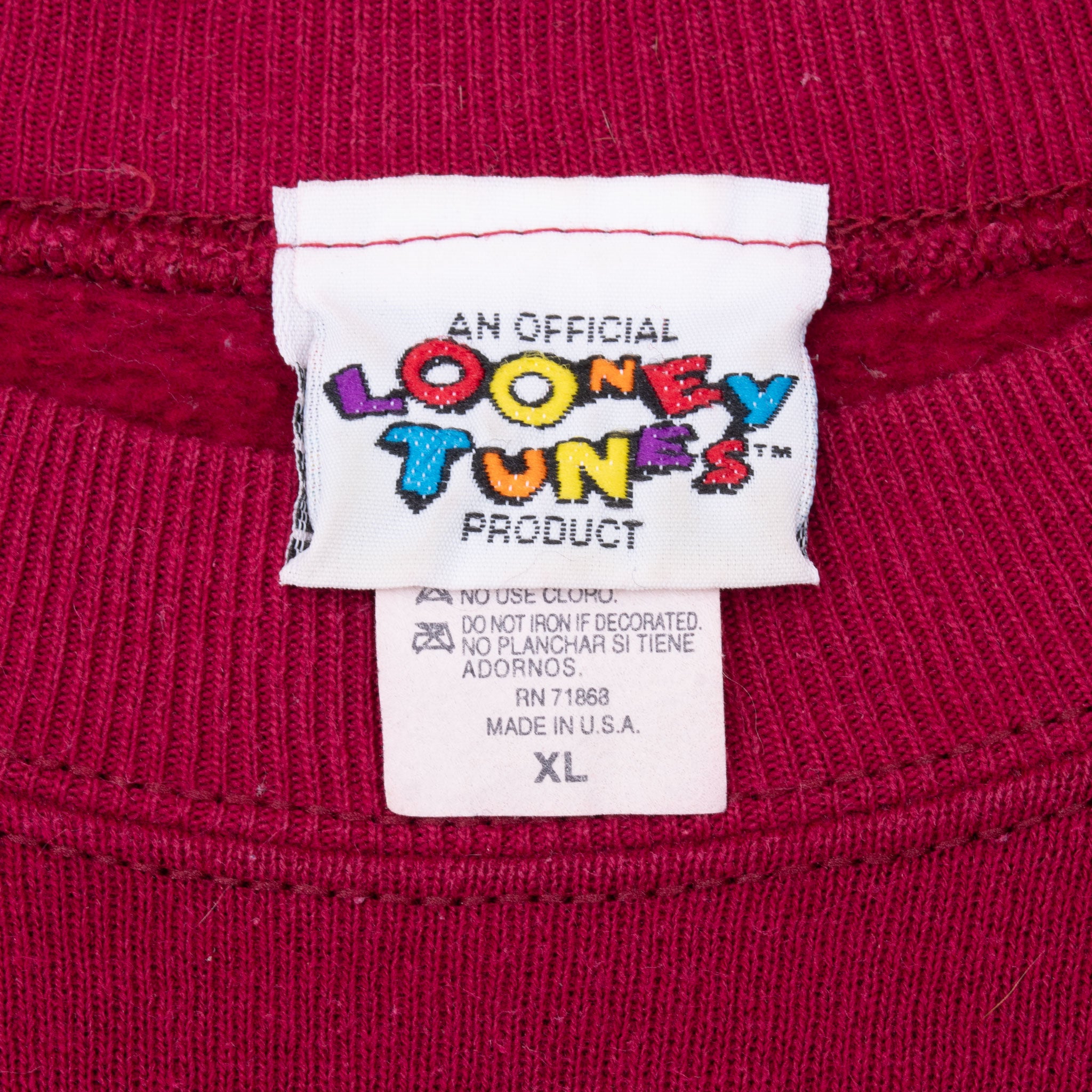 Vintage Looney Tunes Taz 1996 Sweatshirt Size XL Made In Usa