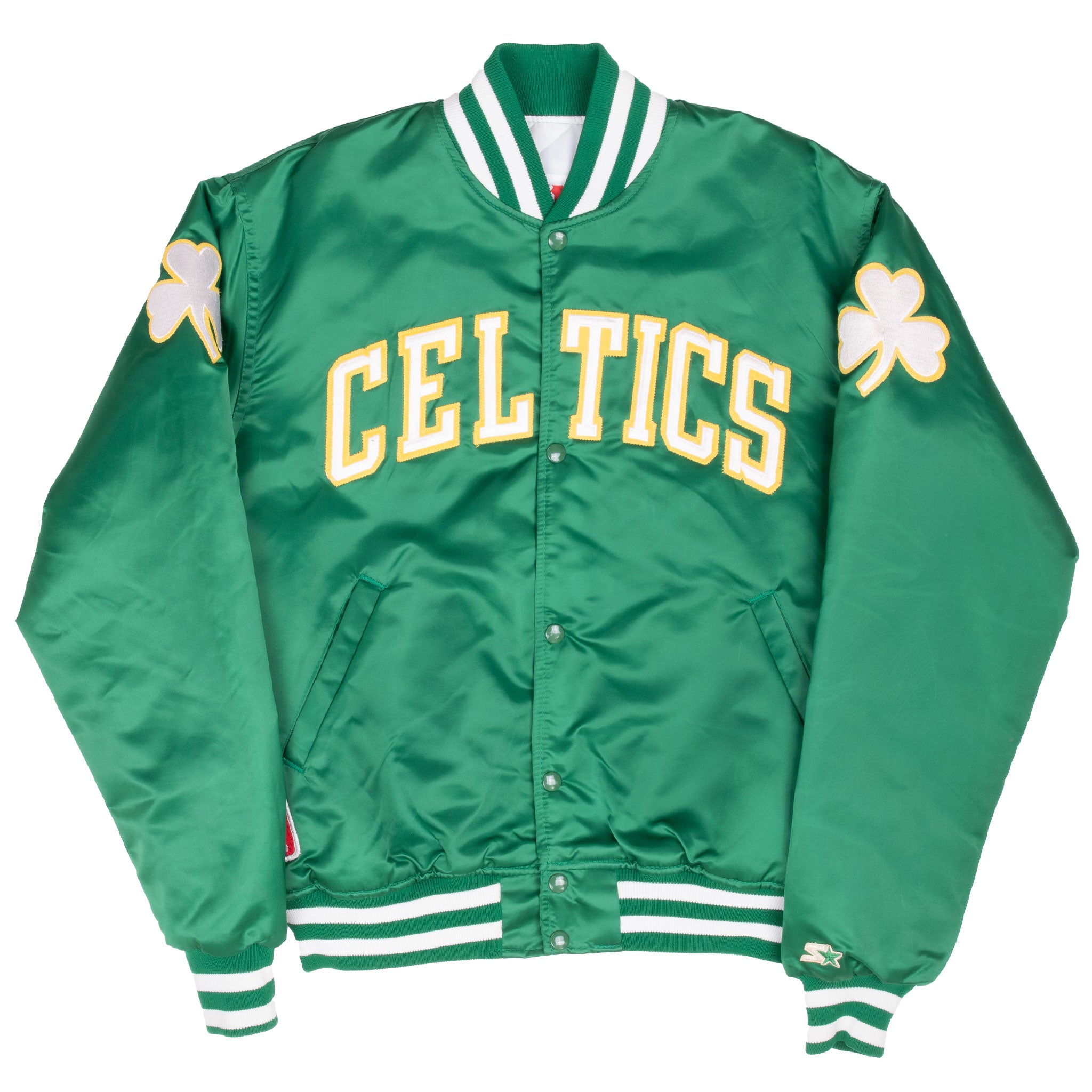 Vintage Nba Boston Celtics Bomber Starter Satin Jacket 1990S Size XL Made In Usa