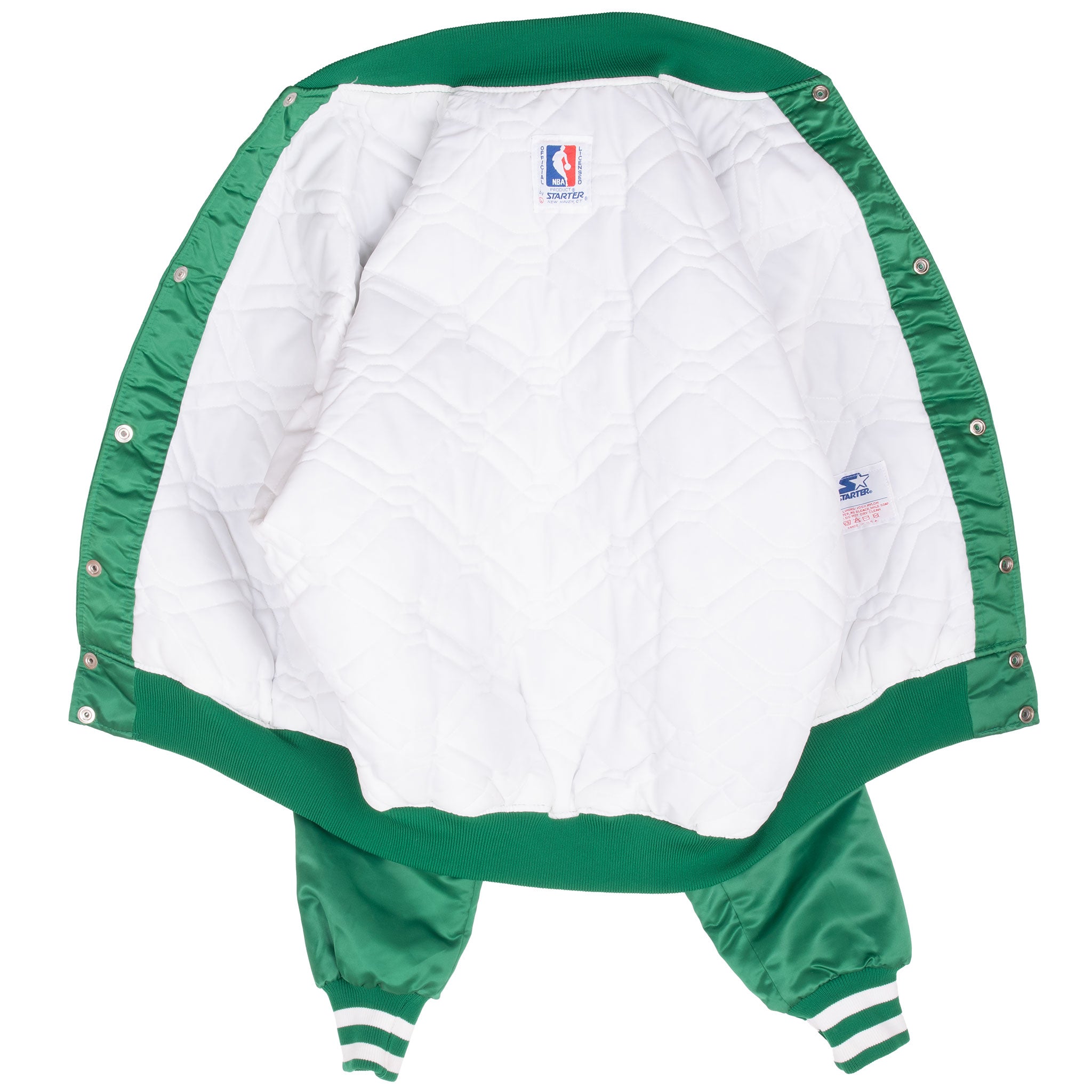 Vintage Nba Boston Celtics Bomber Starter Satin Jacket 1990S Size XL Made In Usa