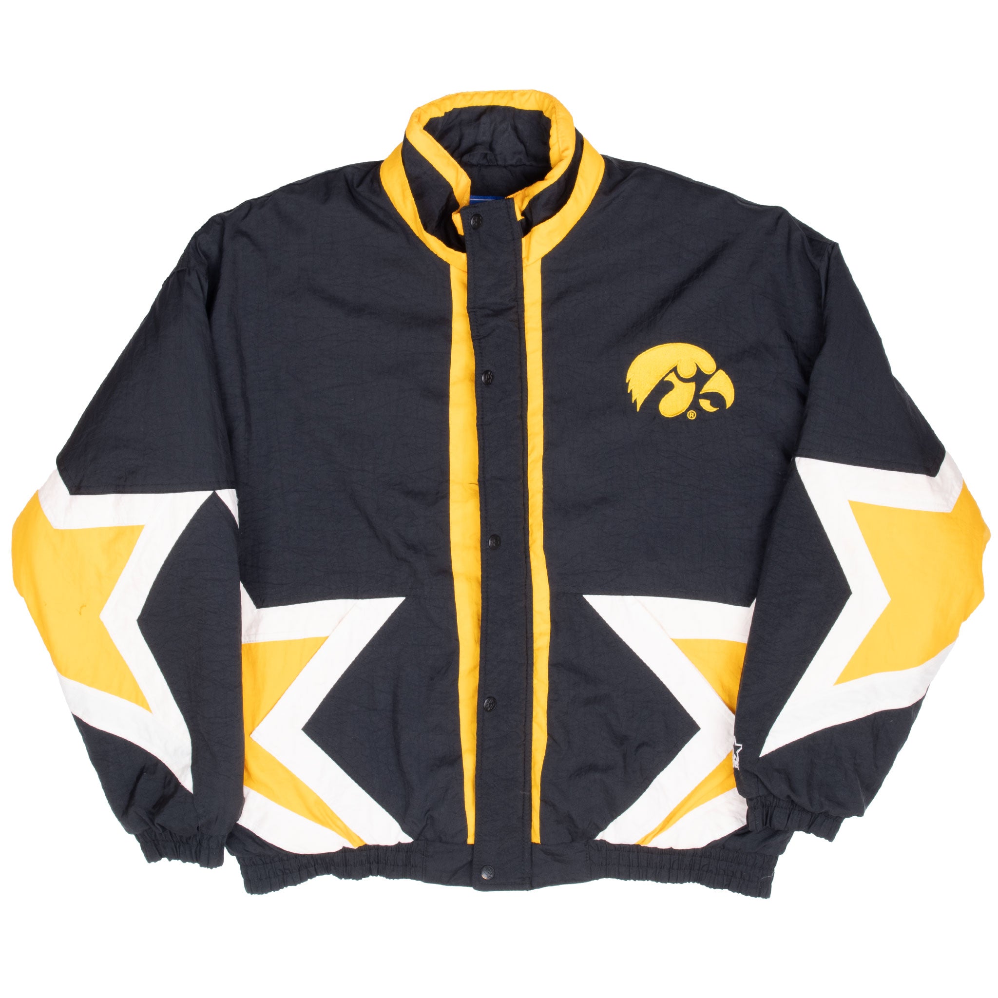 Vintage Ncaa Iowa Hawkeyes Starter Heavy Windbreaker Jacket 1990S Size Large