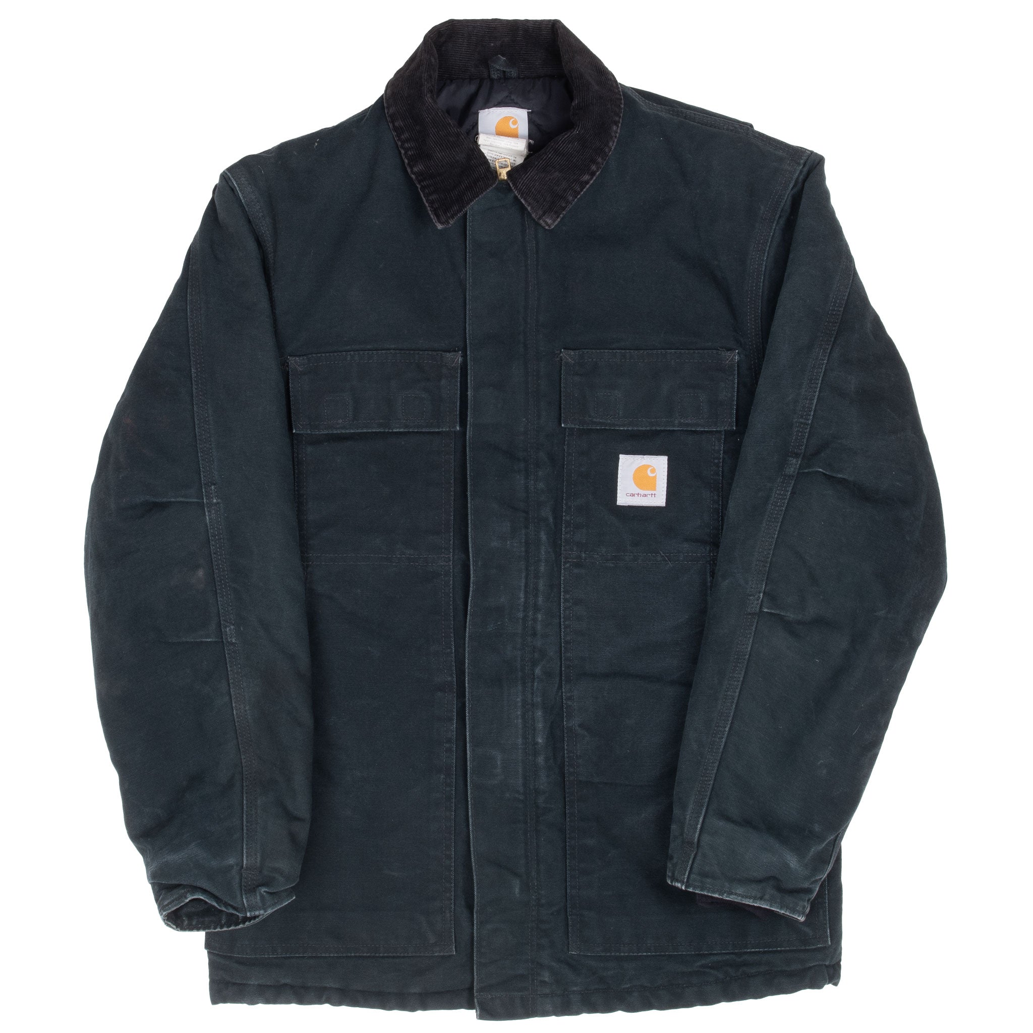 Vintage Carhartt Traditional Arctic Quilt Lined Jacket C03BLK 2000S Size 36 Made In Usa