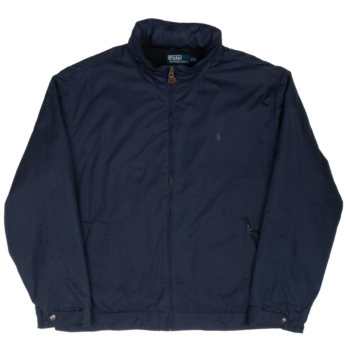 Vintage Polo Ralph Lauren Navy Blue Windbreaker 1990S Rain Jacket Size 2XL