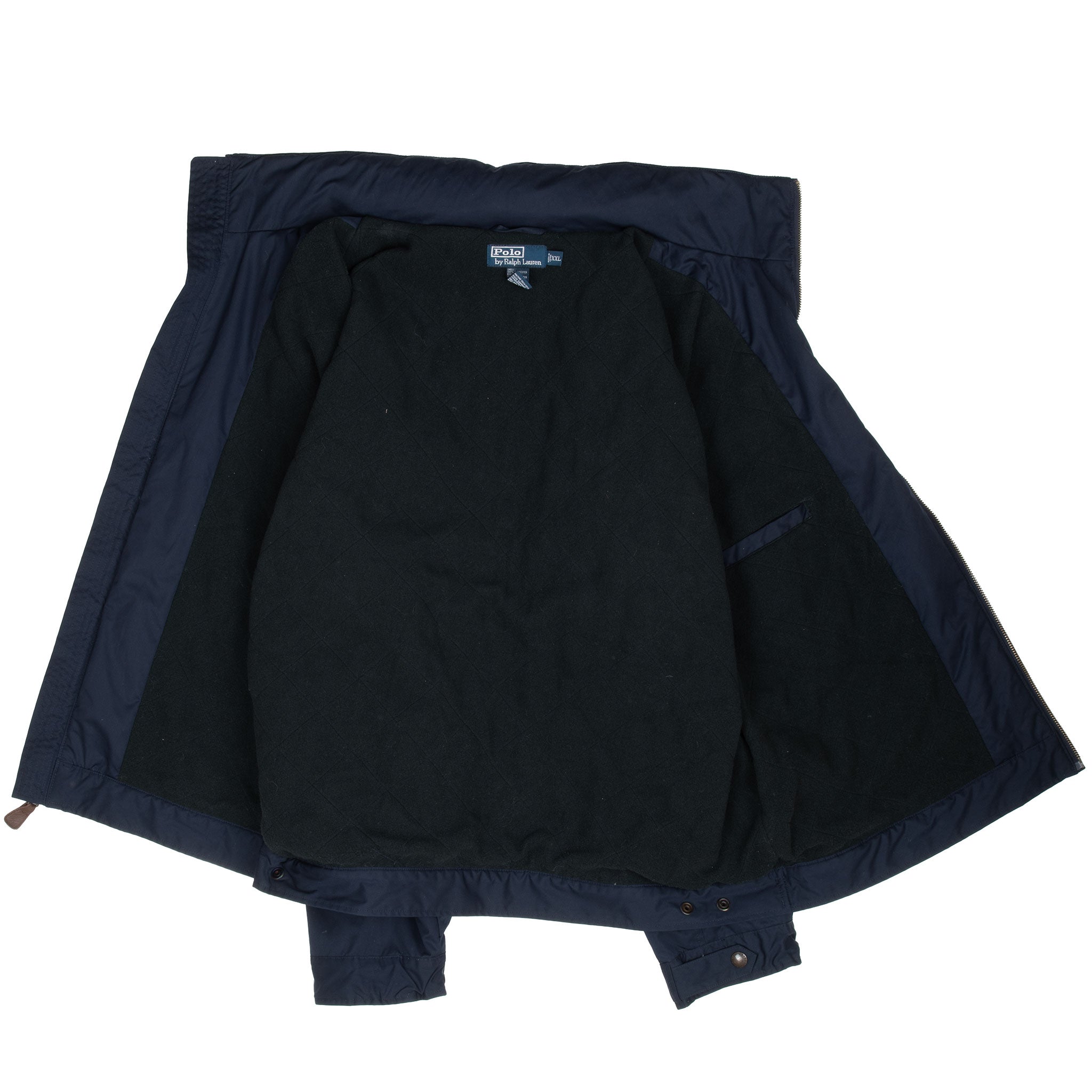 Vintage Polo Ralph Lauren Navy Blue Windbreaker 1990S Rain Jacket Size 2XL