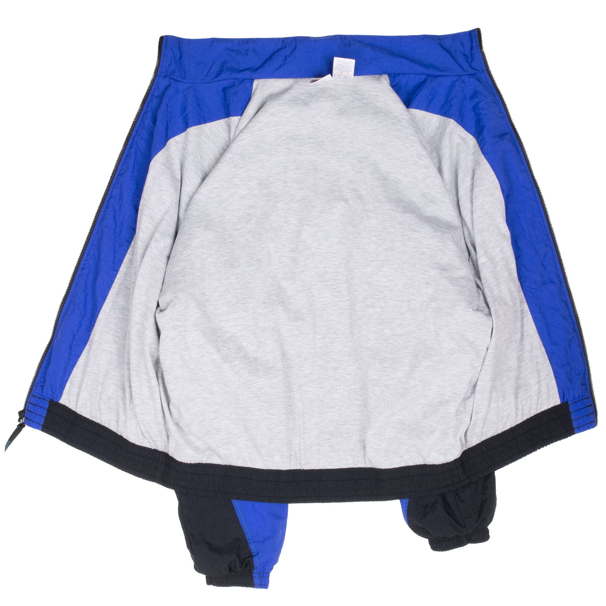 Vintage Nike Turquoise Blue Black Windbreaker Jacket Late 1980S Size Large