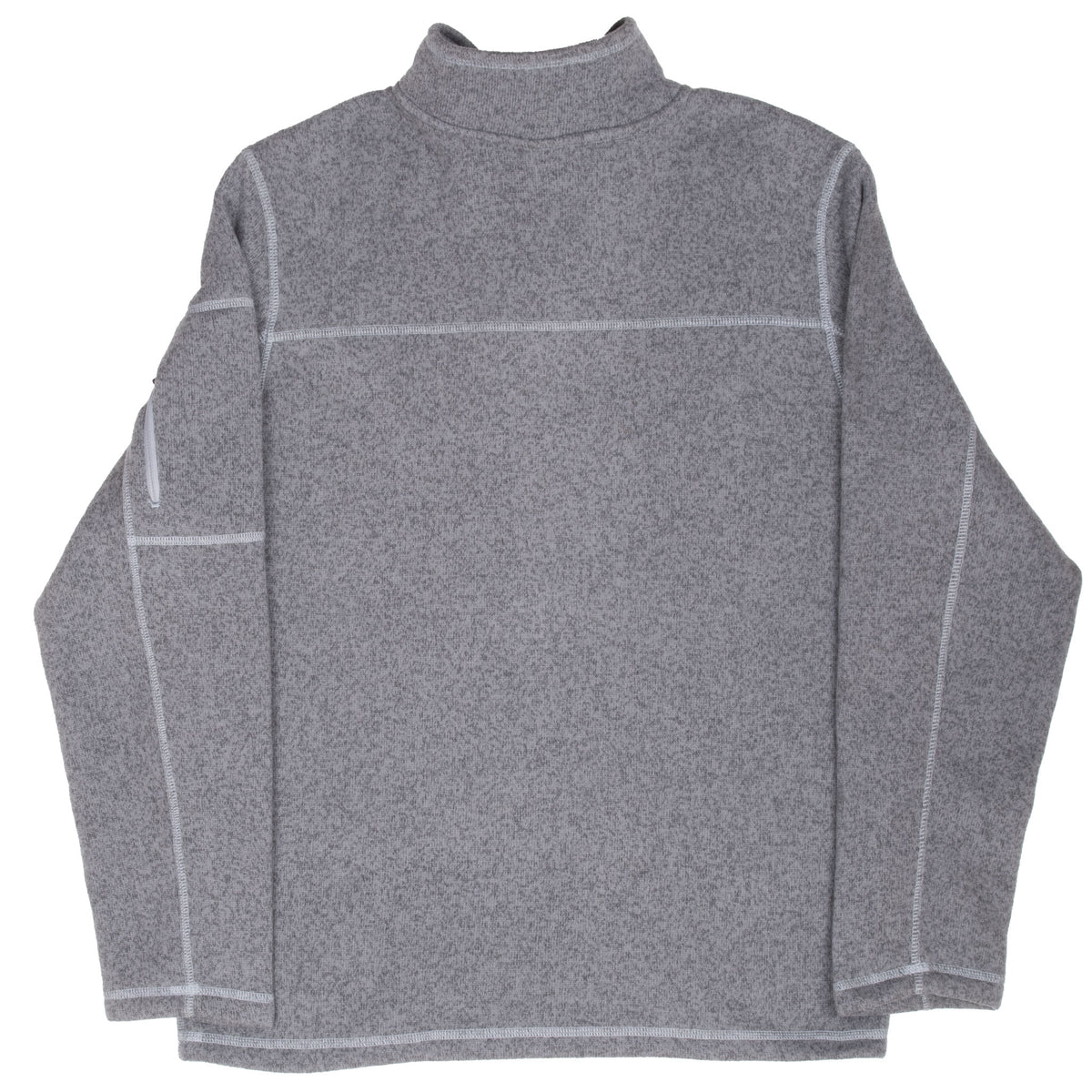 Back view of The North Face Gordon Lyons grey quarter-zip jacket