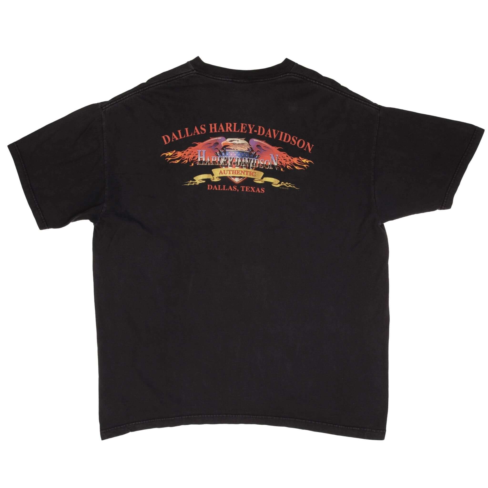 Vintage Harley Davidson Dallas Texas Tee Shirt 1999 Size 2XL Made In USA