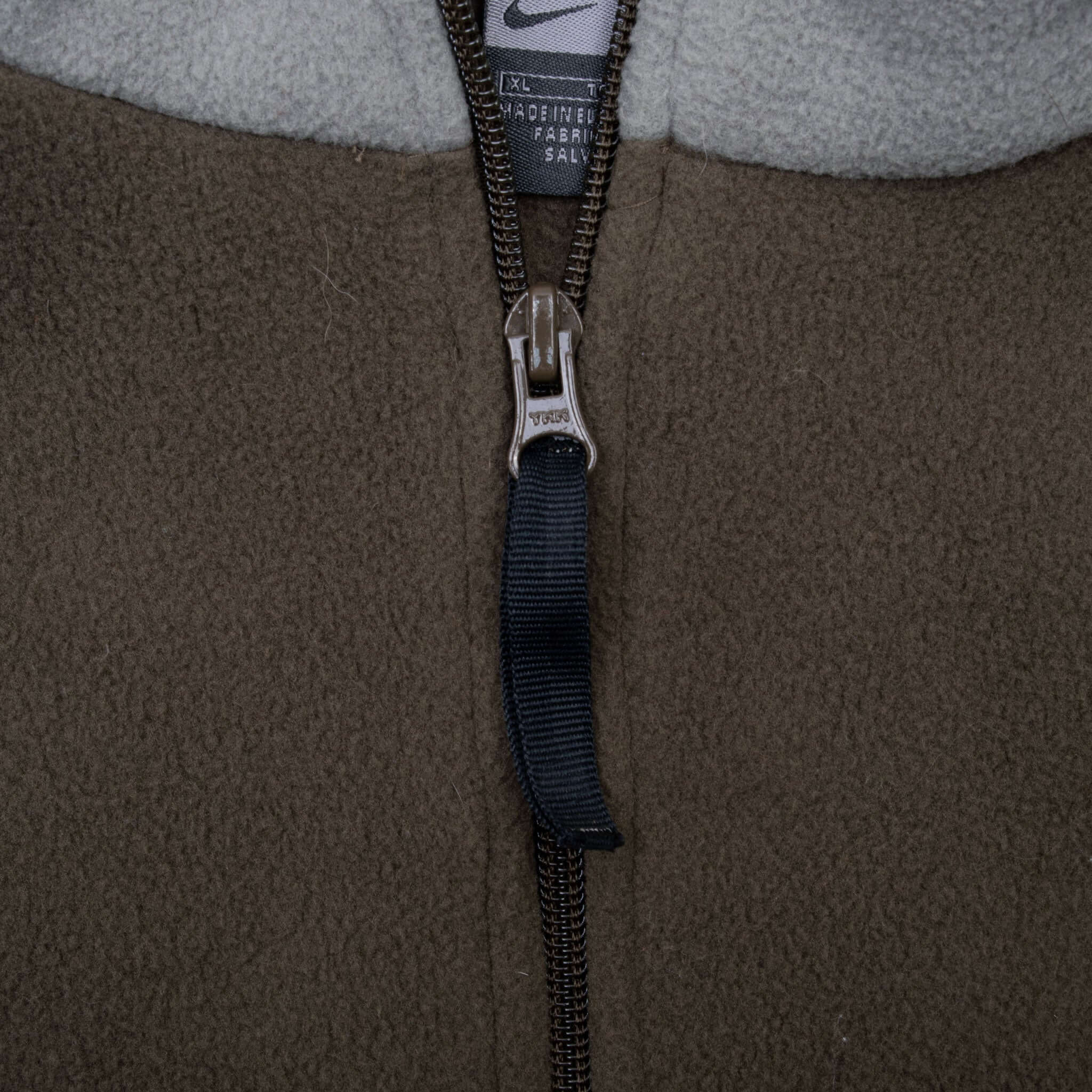 Vintage Nike Brown Quarter Zip Fleece Jacket 2000S Size XL