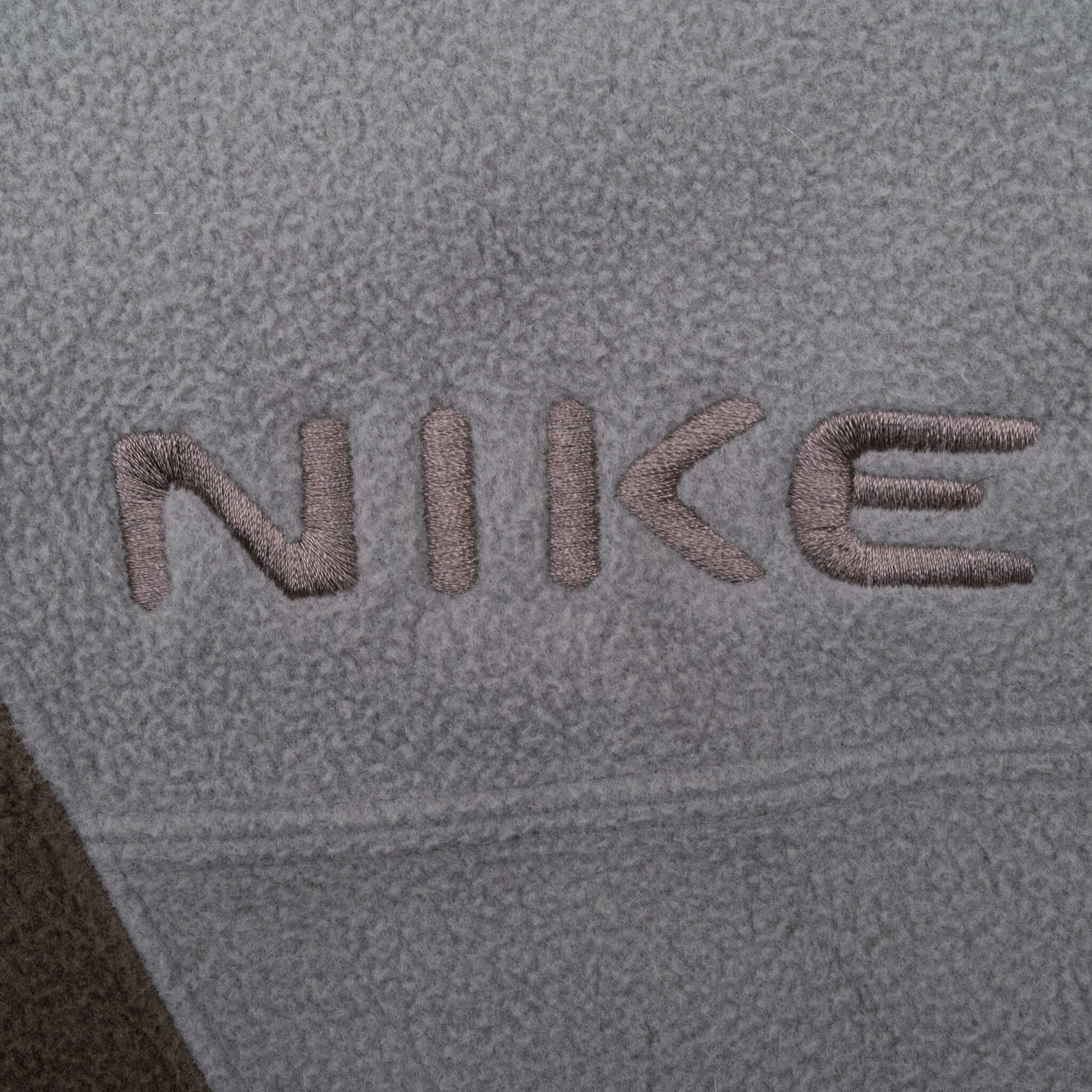 Vintage Nike Brown Quarter Zip Fleece Jacket 2000S Size XL