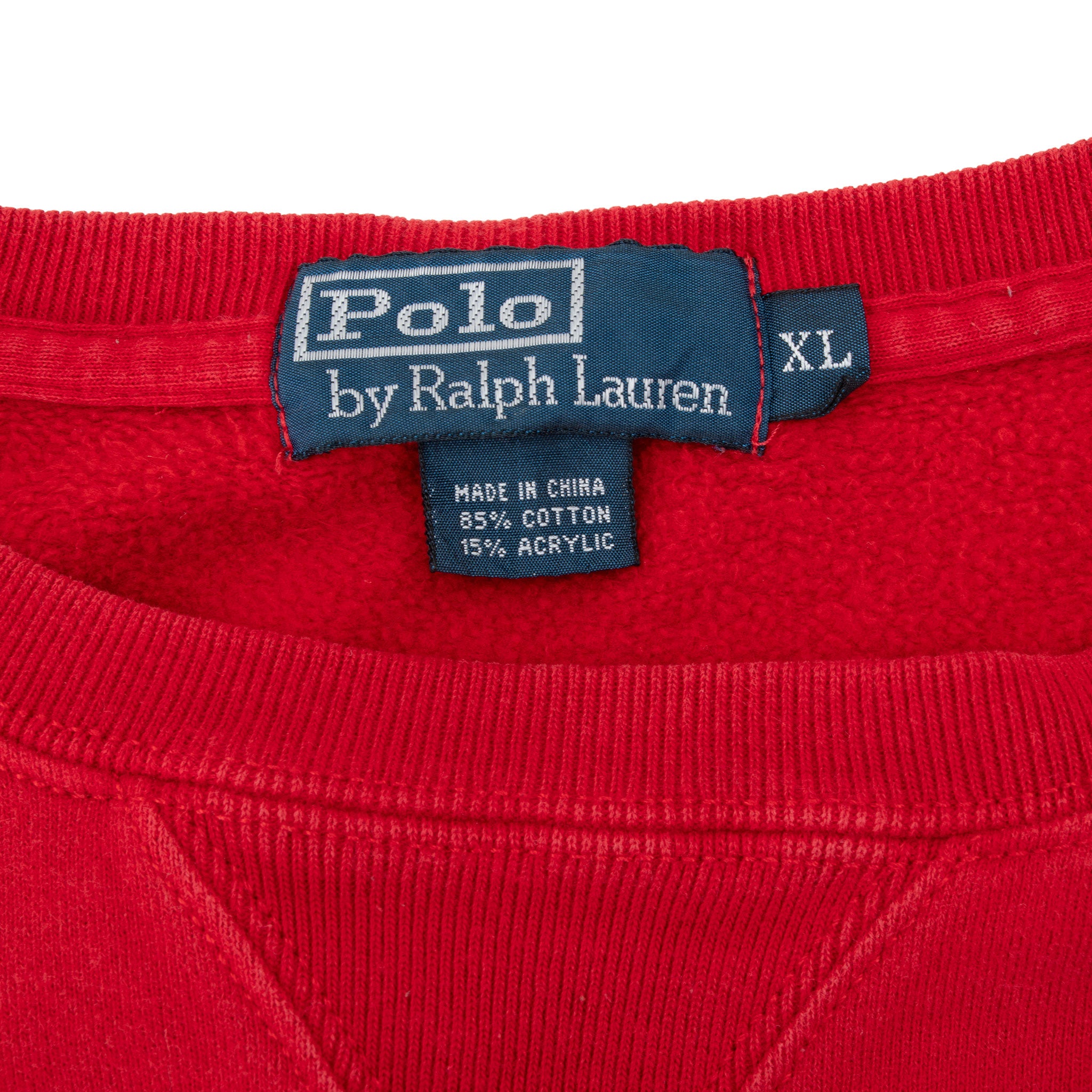 Vintage Ralph Lauren Red Classic Crewneck Sweatshirt Size XL 1990S