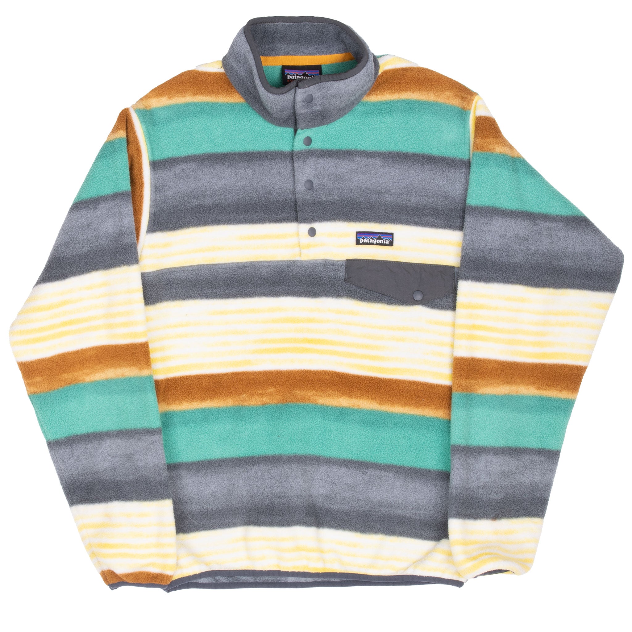 Vintage Patagonia Stripe Synchilla Snap T Pullover Fleece 2016 Jacket Size Small
STY25580