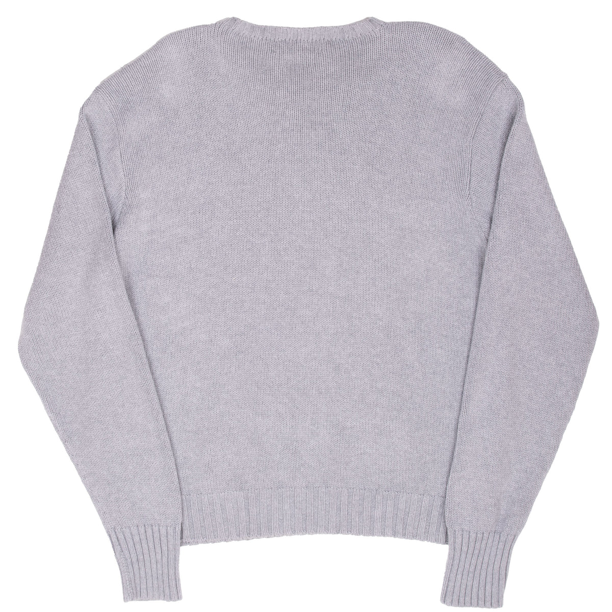 Vintage Polo Ralph Lauren Grey Knit Crewneck Sweater 1990S Size Large