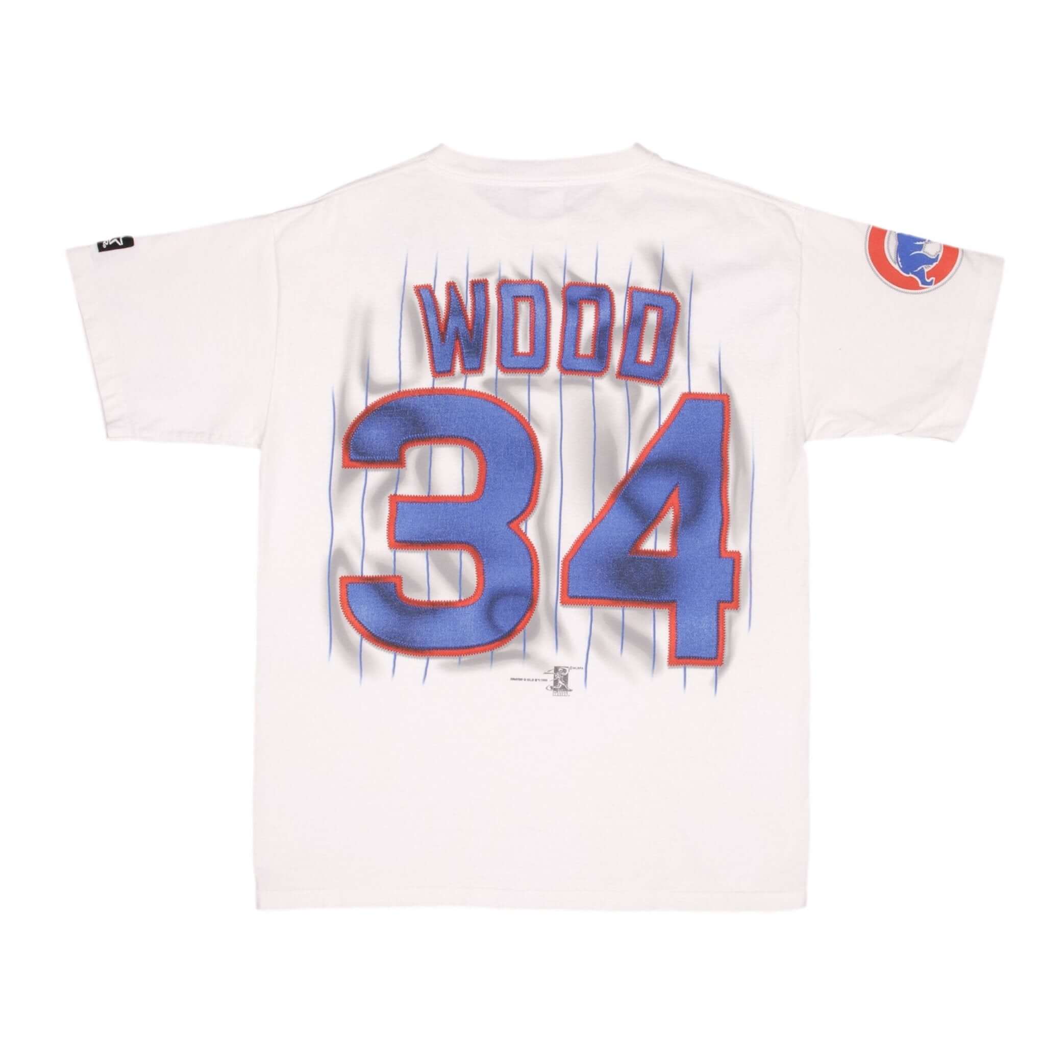 Vintage Mlb Chicago Cubs Kerry Wood 1998 Tee Shirt Size Medium Made In Usa