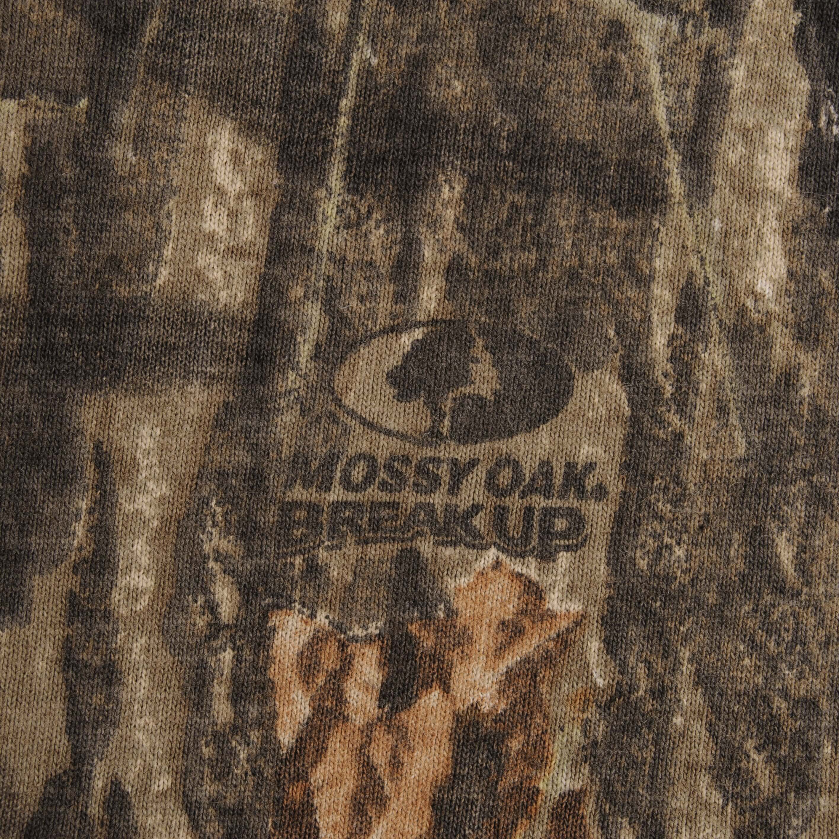 Vintage Hunting Mossy Oak Break Up Camo Long Sleeve Pocket Tee Shirt Size Large