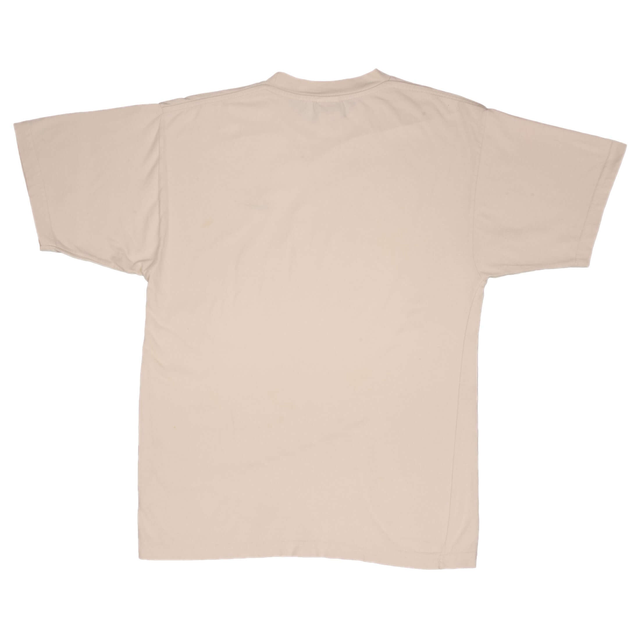 Vintage Nike Classic Swoosh Beige Tee Shirt Size 1990s Size Medium