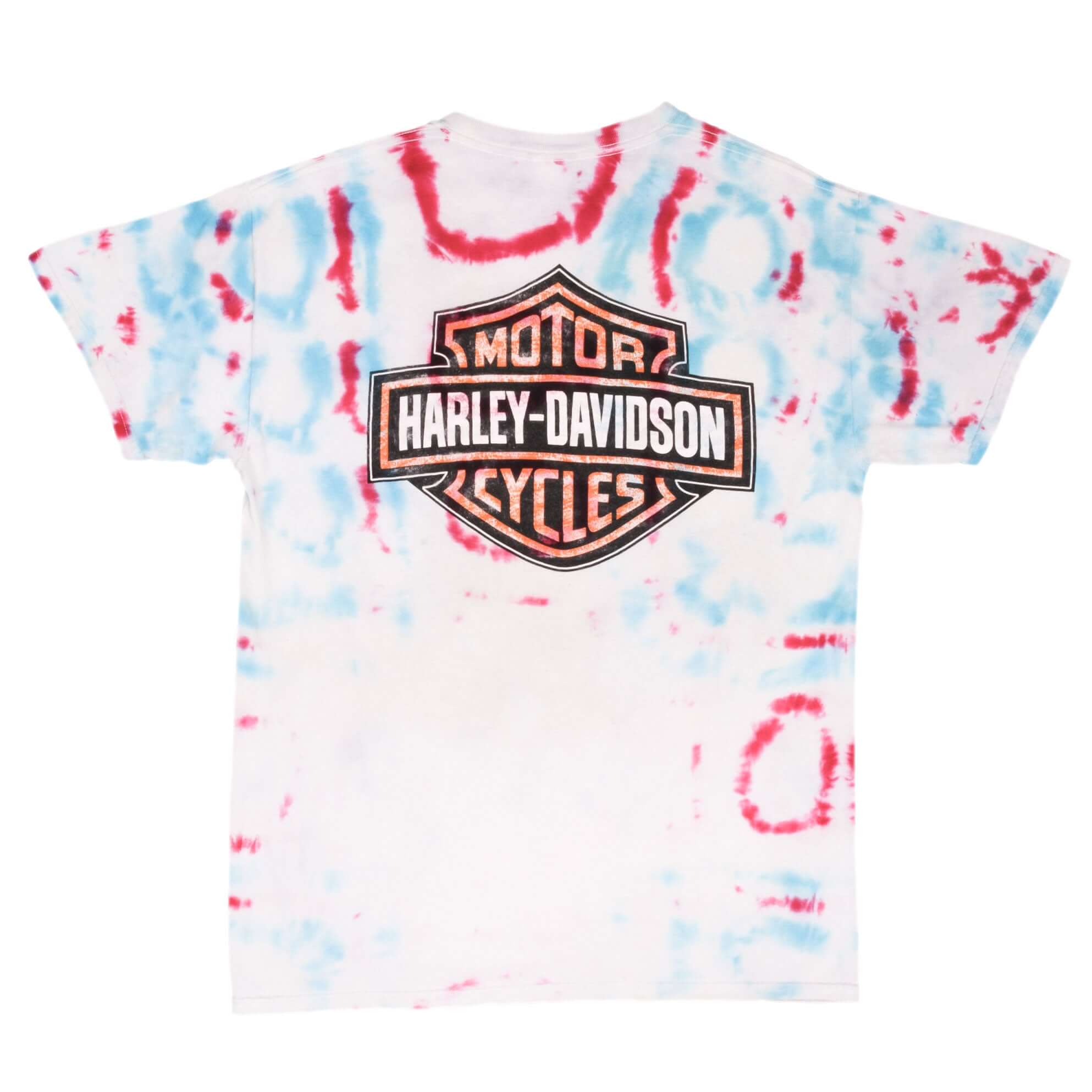 Vintage Tie Dye Harley Davidson Eagle American Iron Tee Shirt 1990S Size Medium