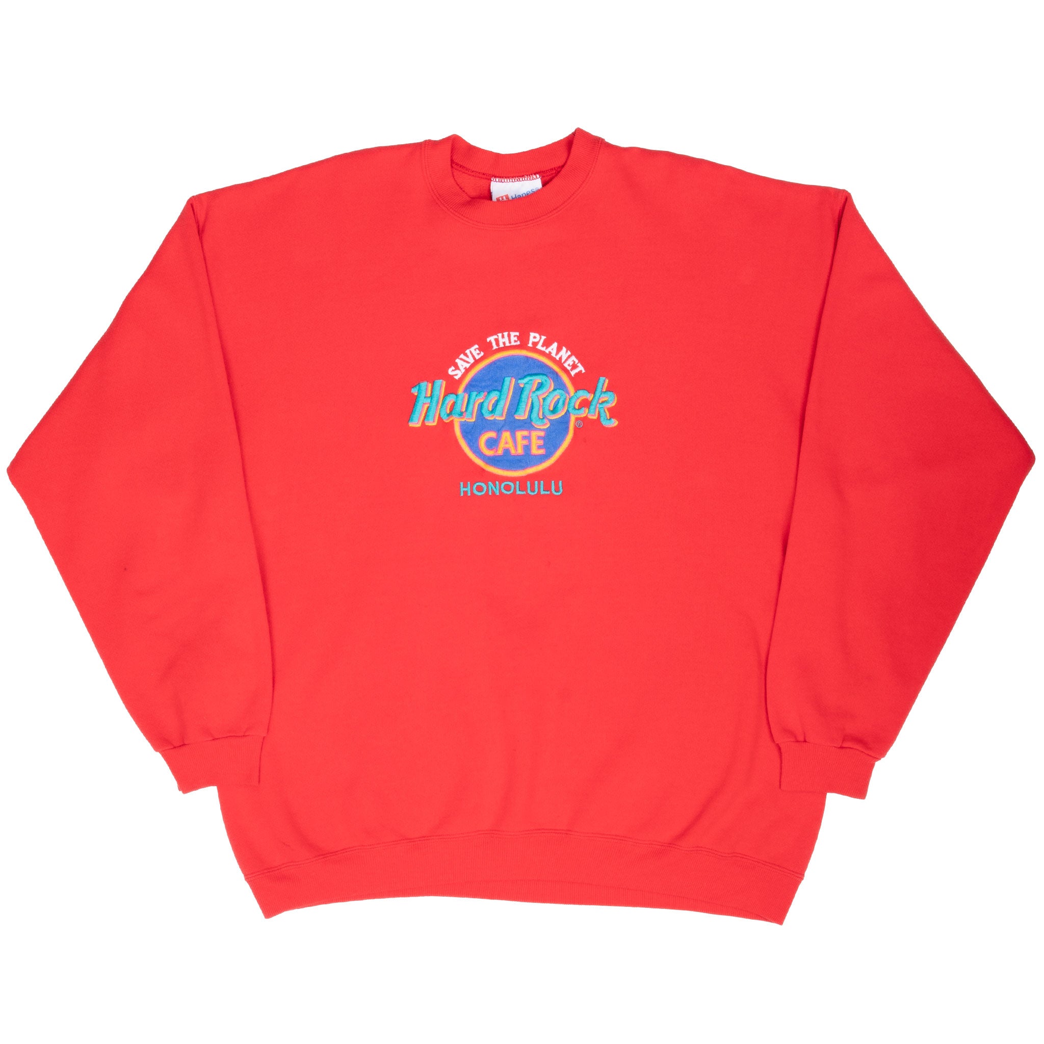 Vintage Hard Rock Cafe Save The Planet Honolulu Sweatshirt 1990S Size XL Made In Usa