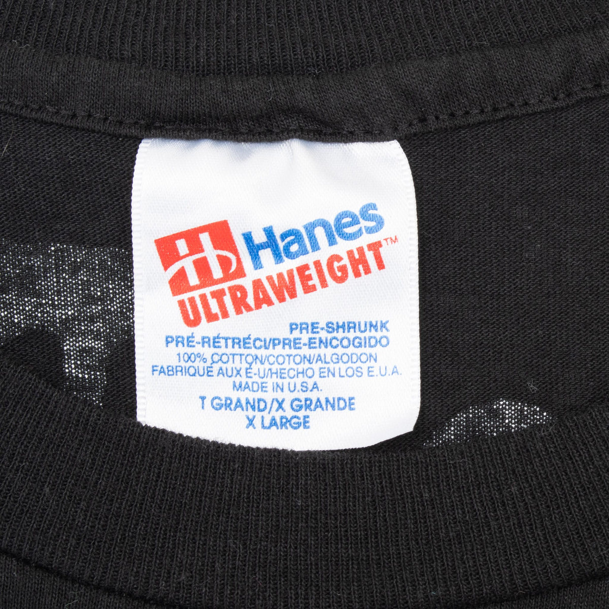 Hanes Ultraweight large Made in USA neck tag on black Cheap Trick T-shirt