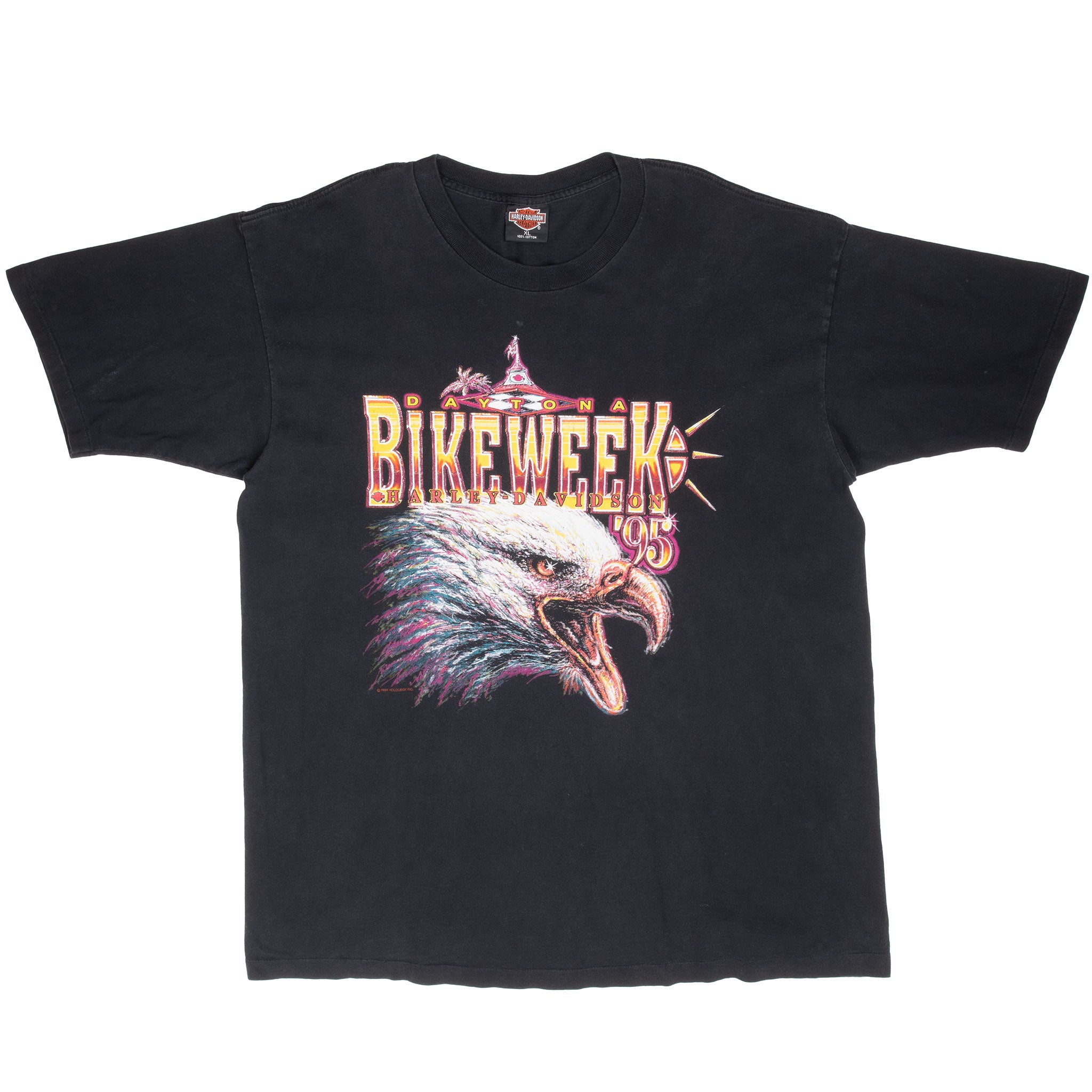 Vintage Harley Davidson Daytona Bike Week 1995 Tee Shirt Size XL Made In Usa With Single Stitch Sleeves