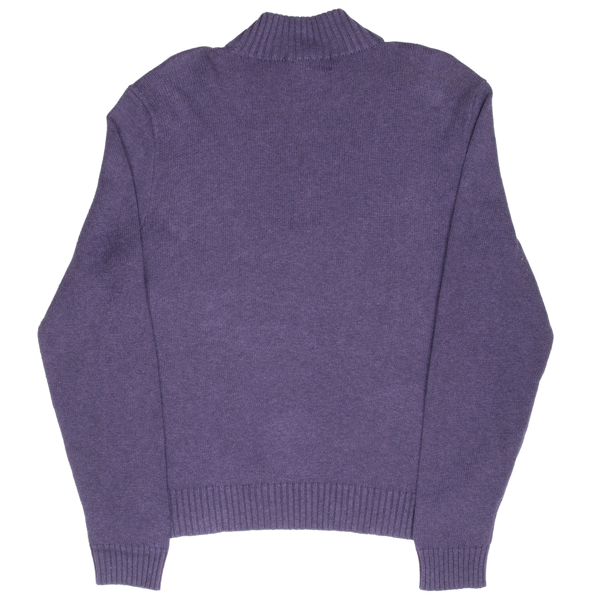 Back of purple Polo Ralph Lauren knit quarter-zip sweater
