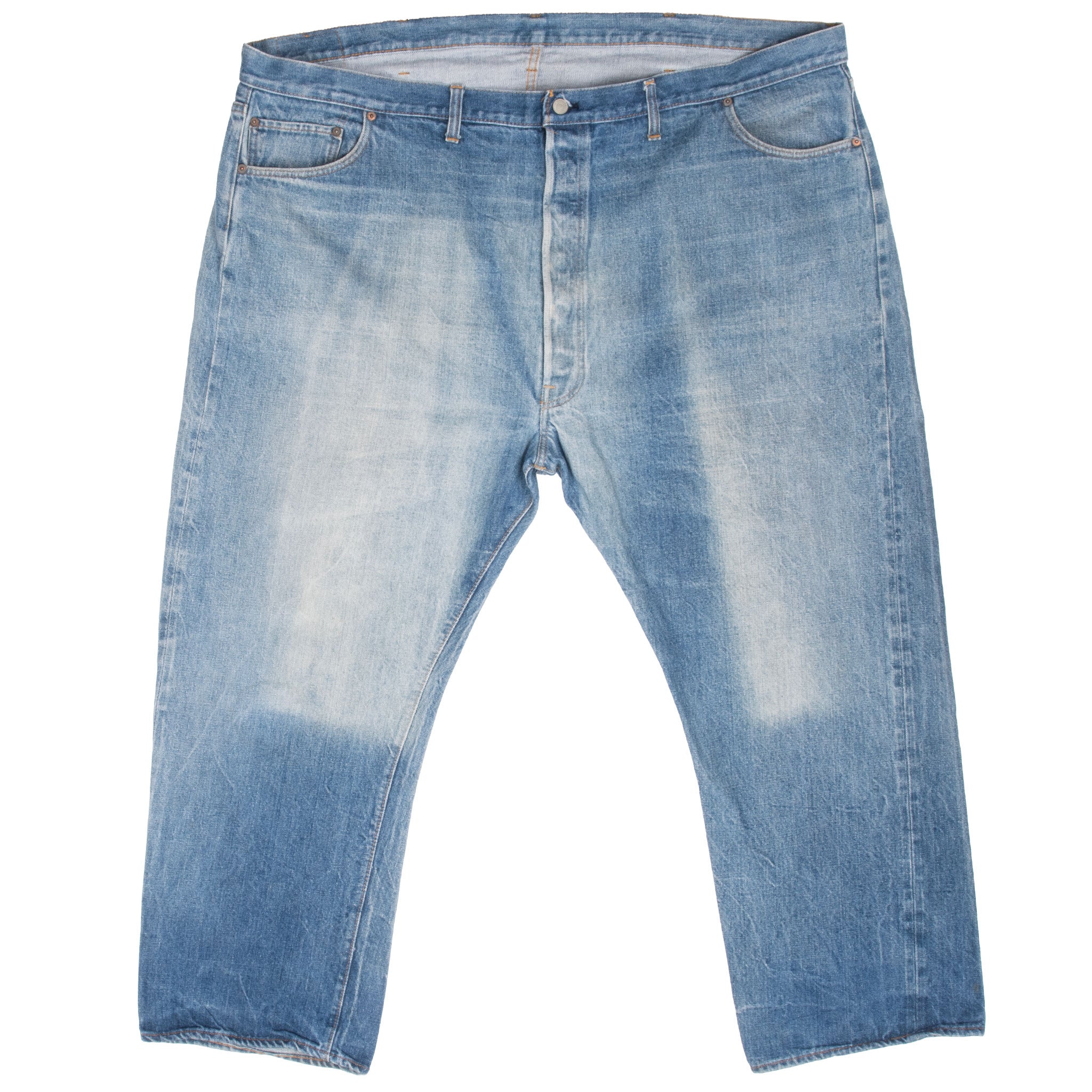 Vintage Levis 501 Jeans Indigo 1970S Selvedge Redline Size 52X28 Made In Usa
Size Tags is 56X32 Actual Size is 52X28
Back Button #6