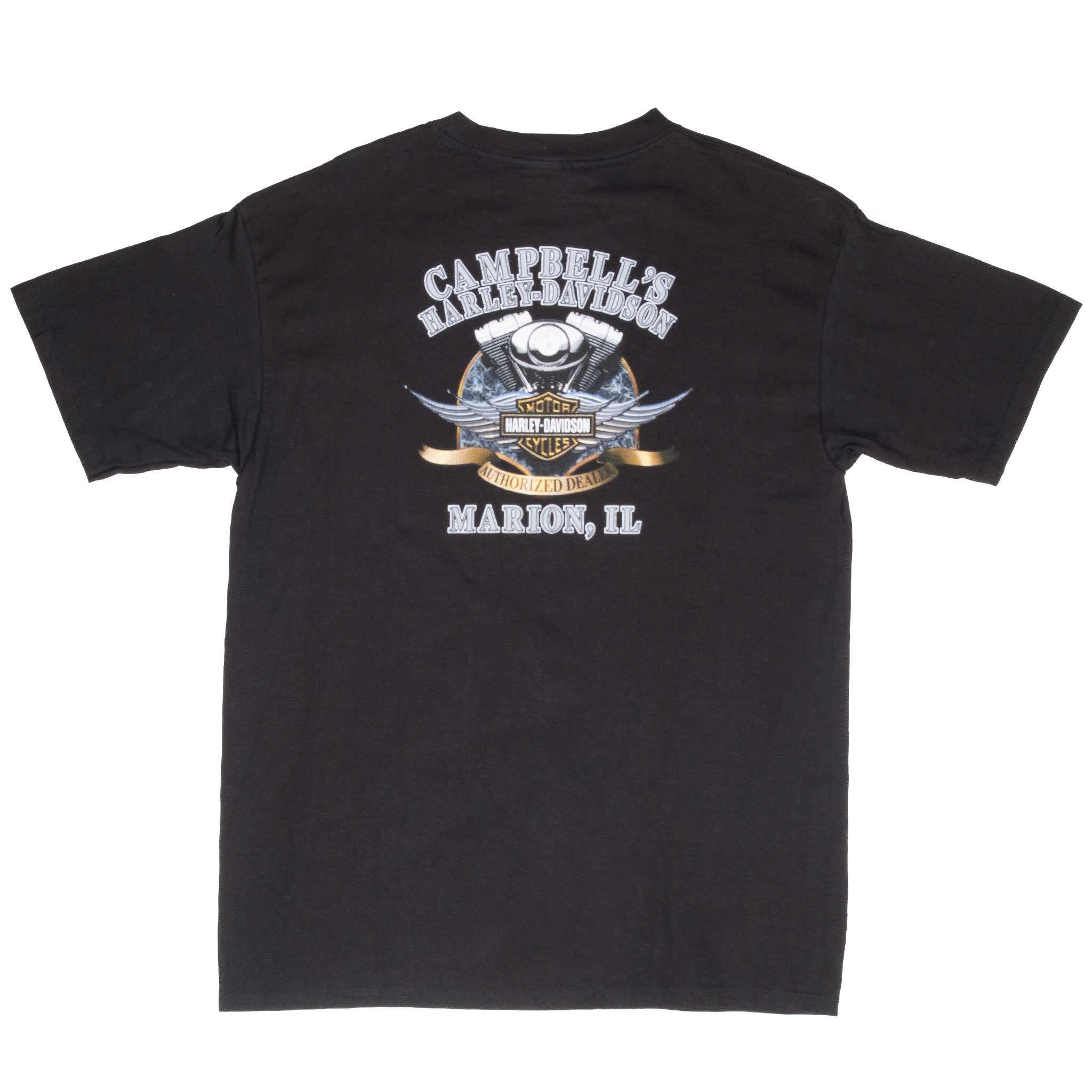 Vintage Harley Davidson Morion Illinois 2000 Tee Shirt Large Made In Usa Deadstock