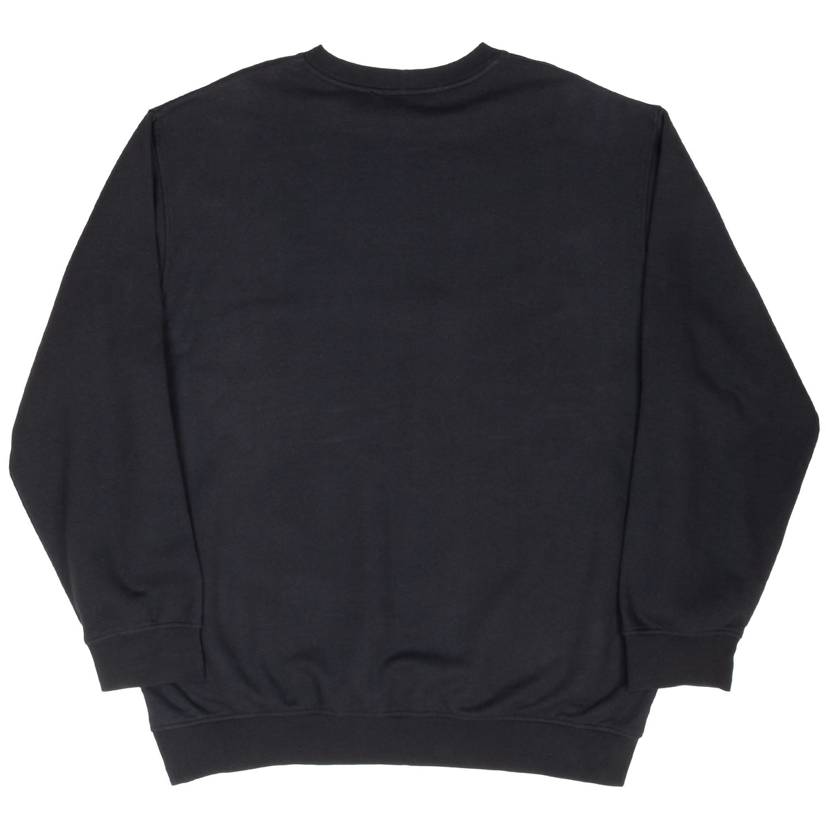 Back of plain black Nike crewneck sweatshirt