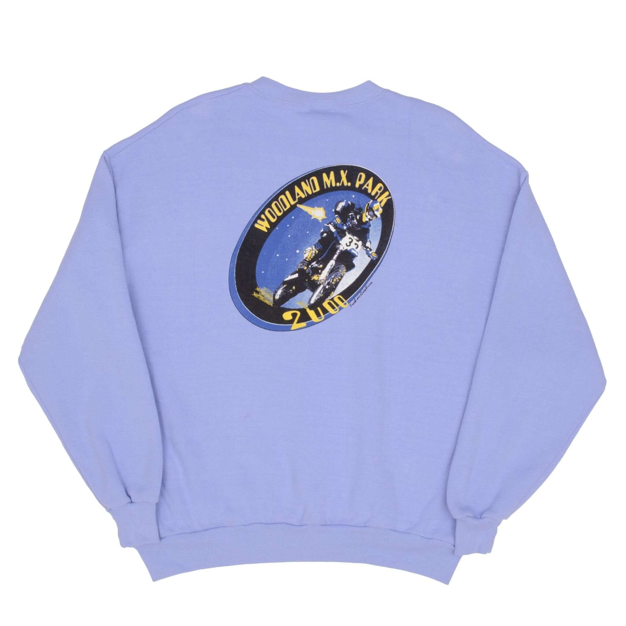 Vintage Ama Motocross Woodland Mx Park 2000 Sweatshirt Size XL