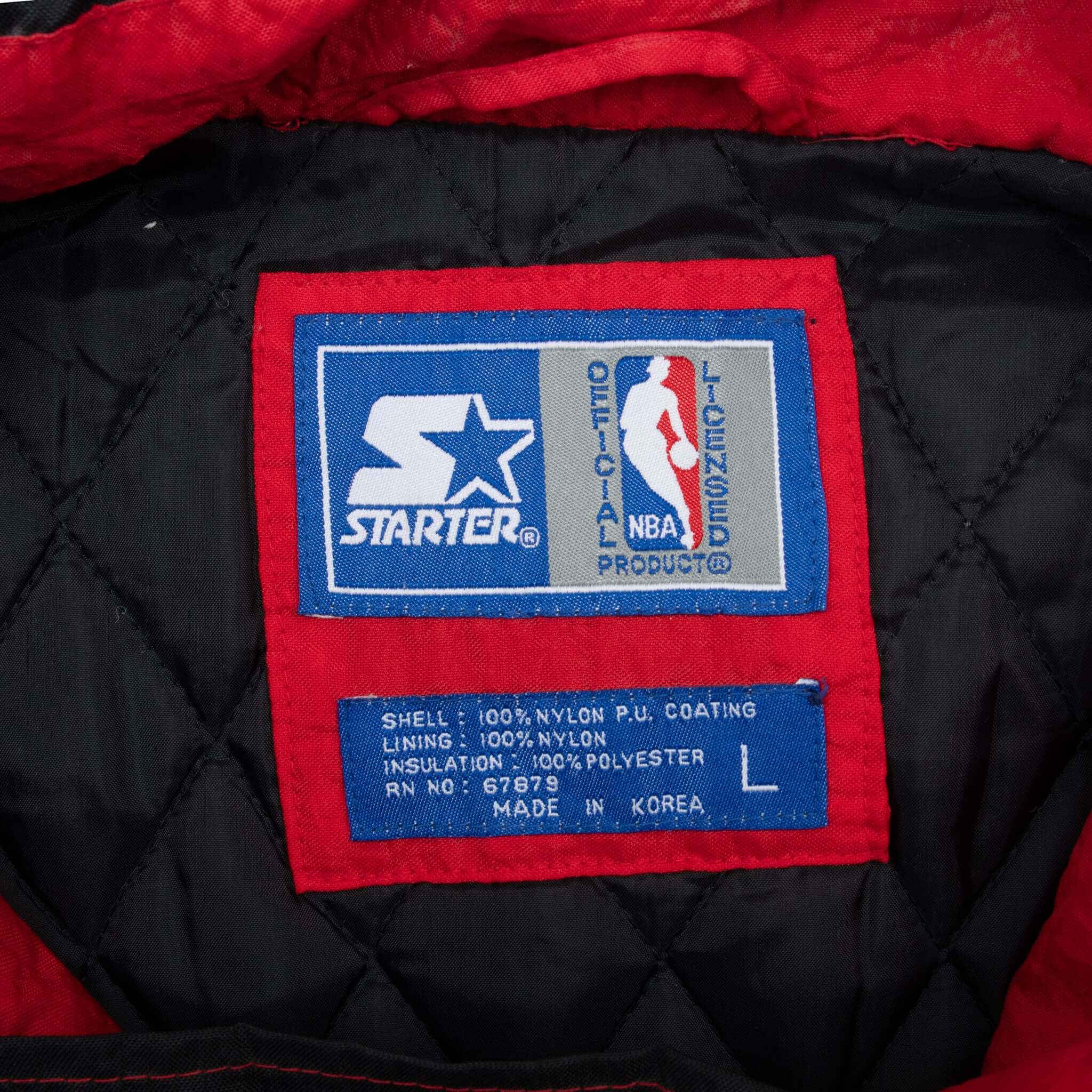 Vintage Nba Chicago Bulls 1990S Hooded Heavy Starter Jacket Size Large