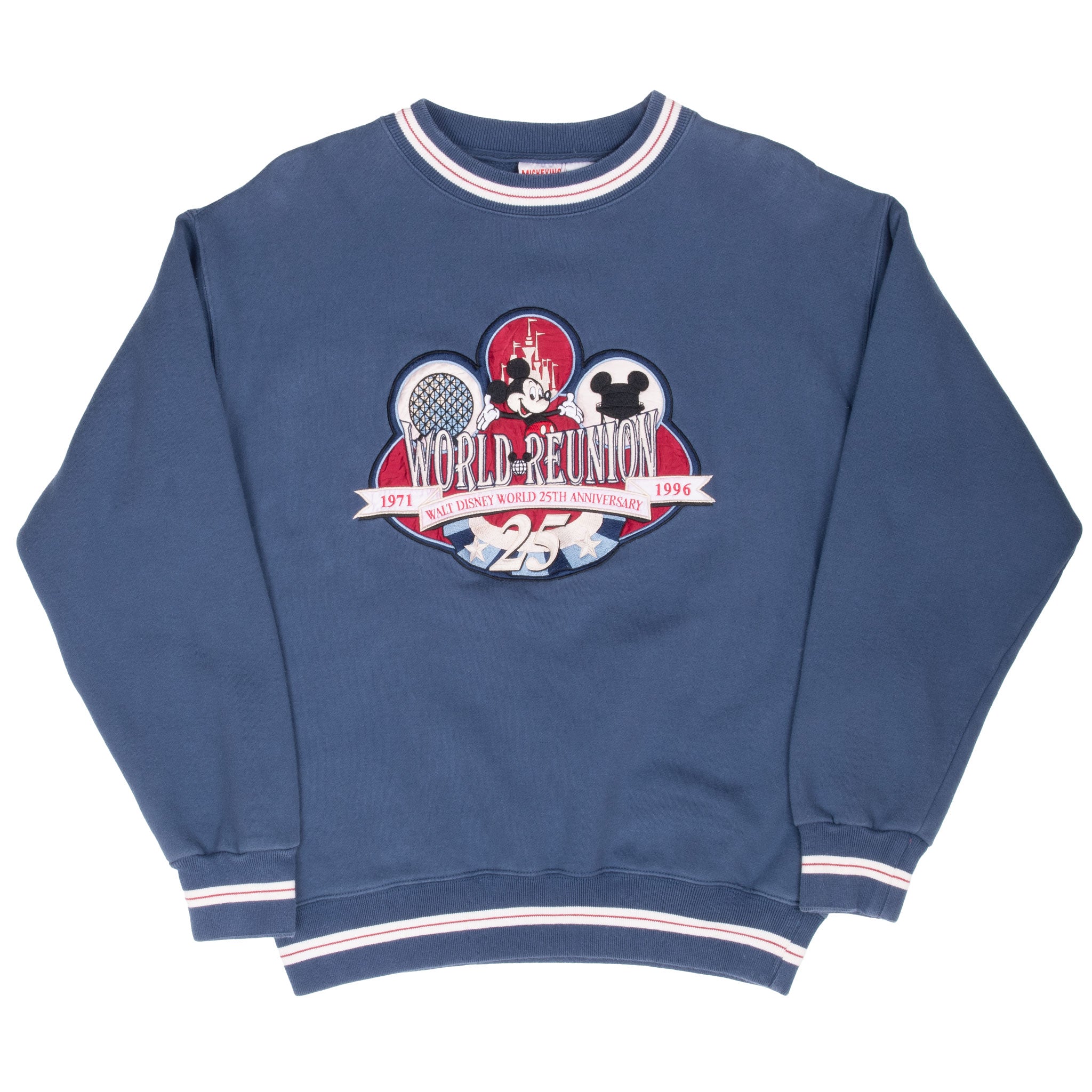 Vintage Disney World Reunion 1996 Embroidered Sweatshirt Size Small