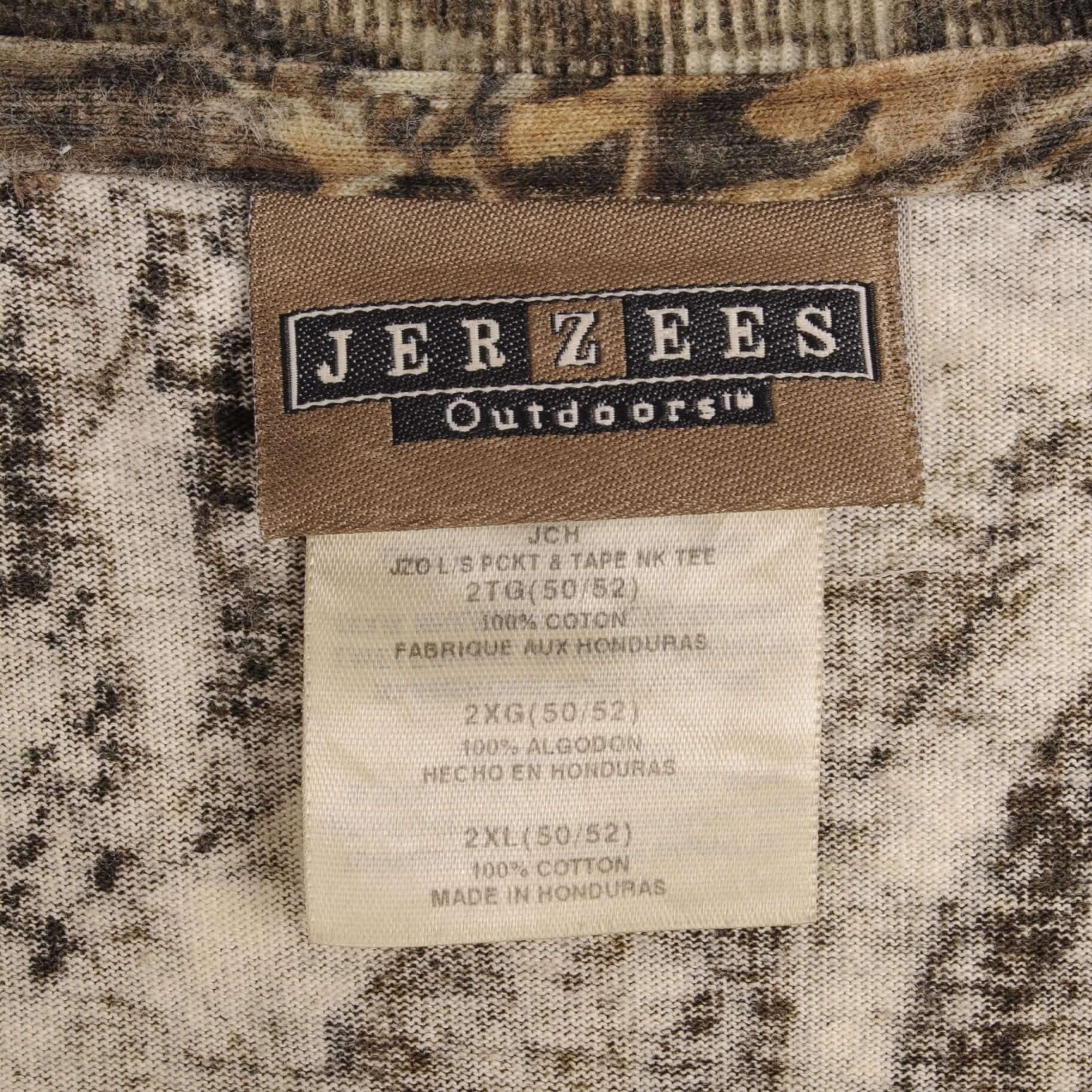 Vintage Hunting Mossy Oak Break Up Camo Long Sleeve Pocket Tee Shirt Size 2XL