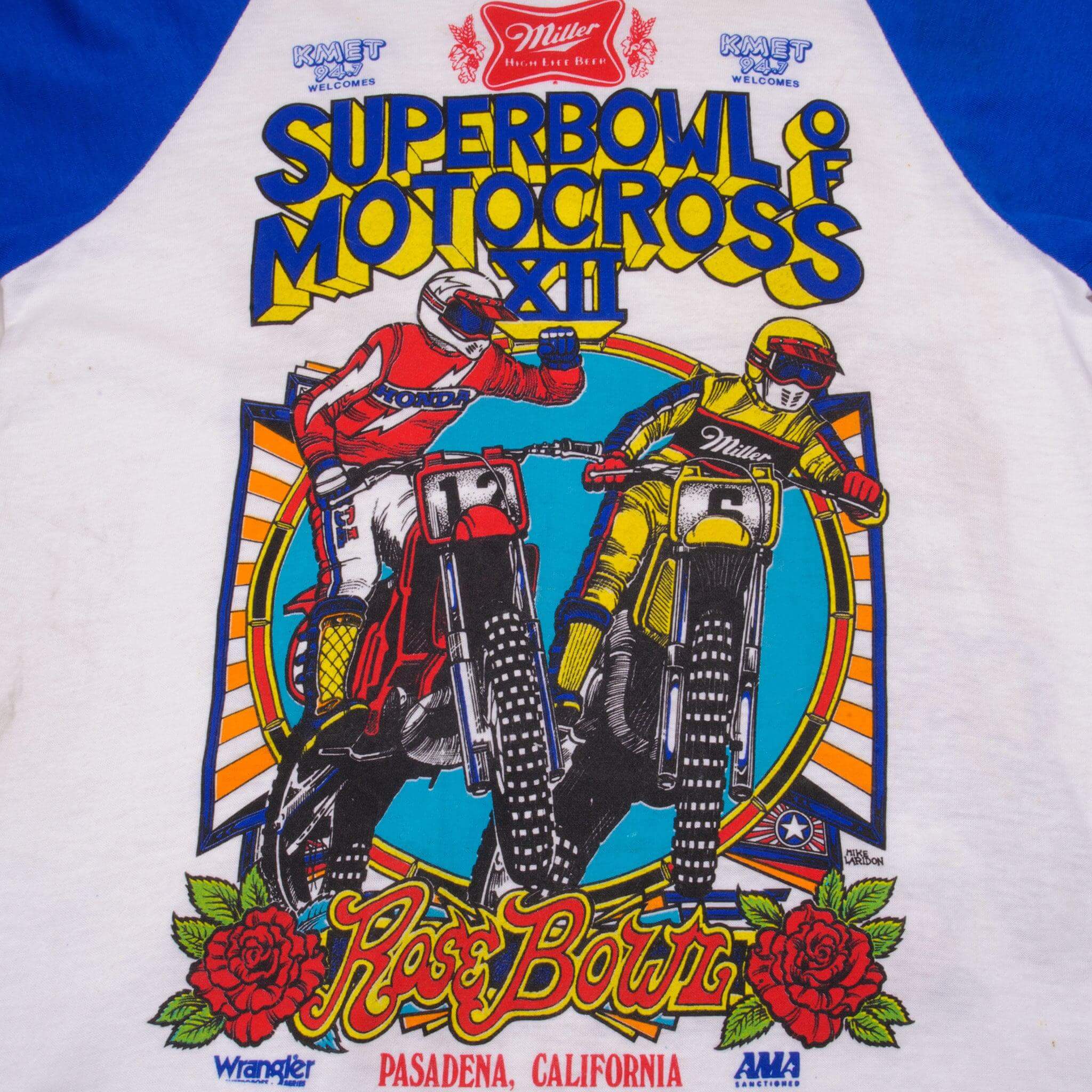 Vintage AMA Superbowl Of Motocross August 6, 1983 At The Rosebowl Passadena, California Tee Shirt Size XS