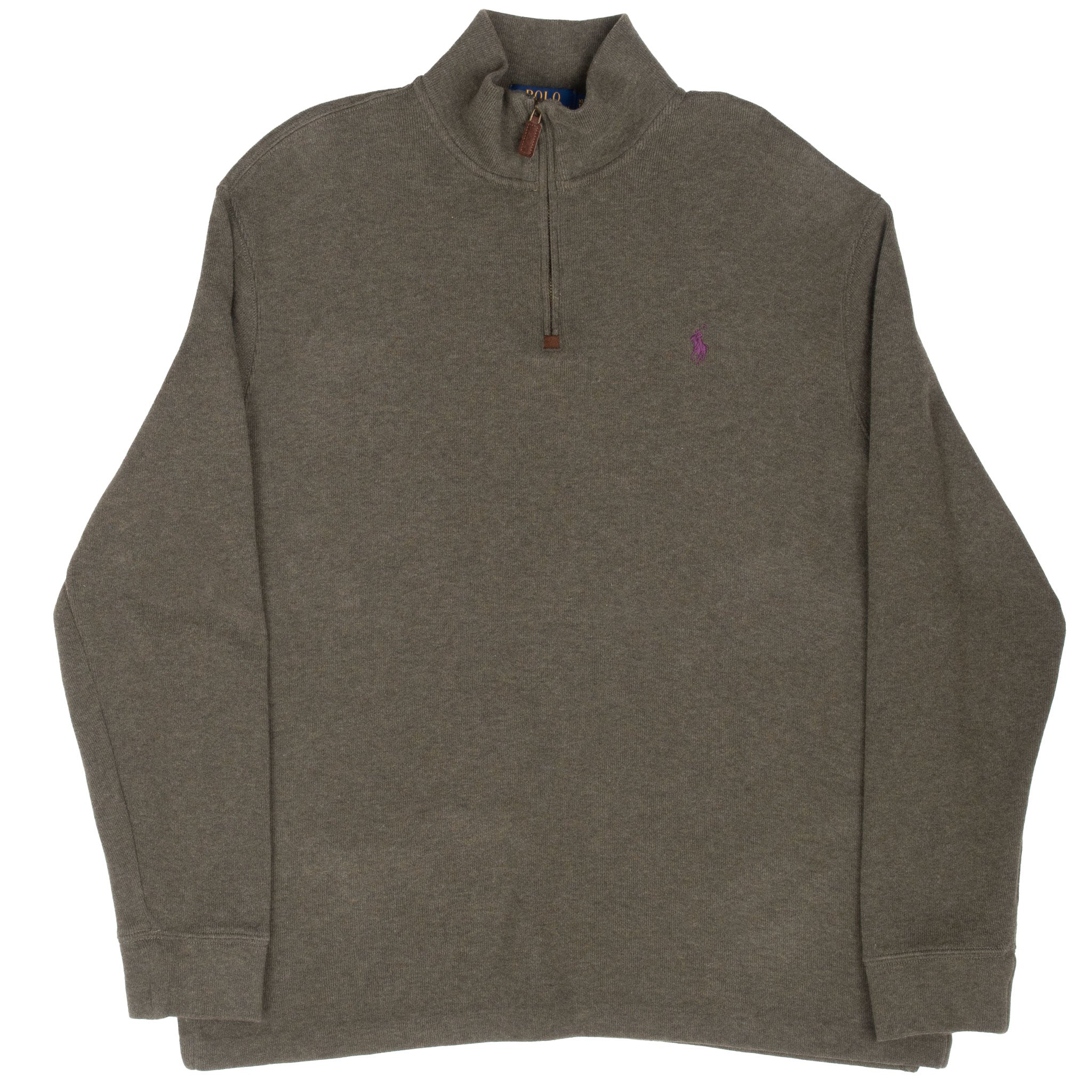 Polo Ralph Lauren Olive Green Quarter 1/4 Zip Sweater Size XL