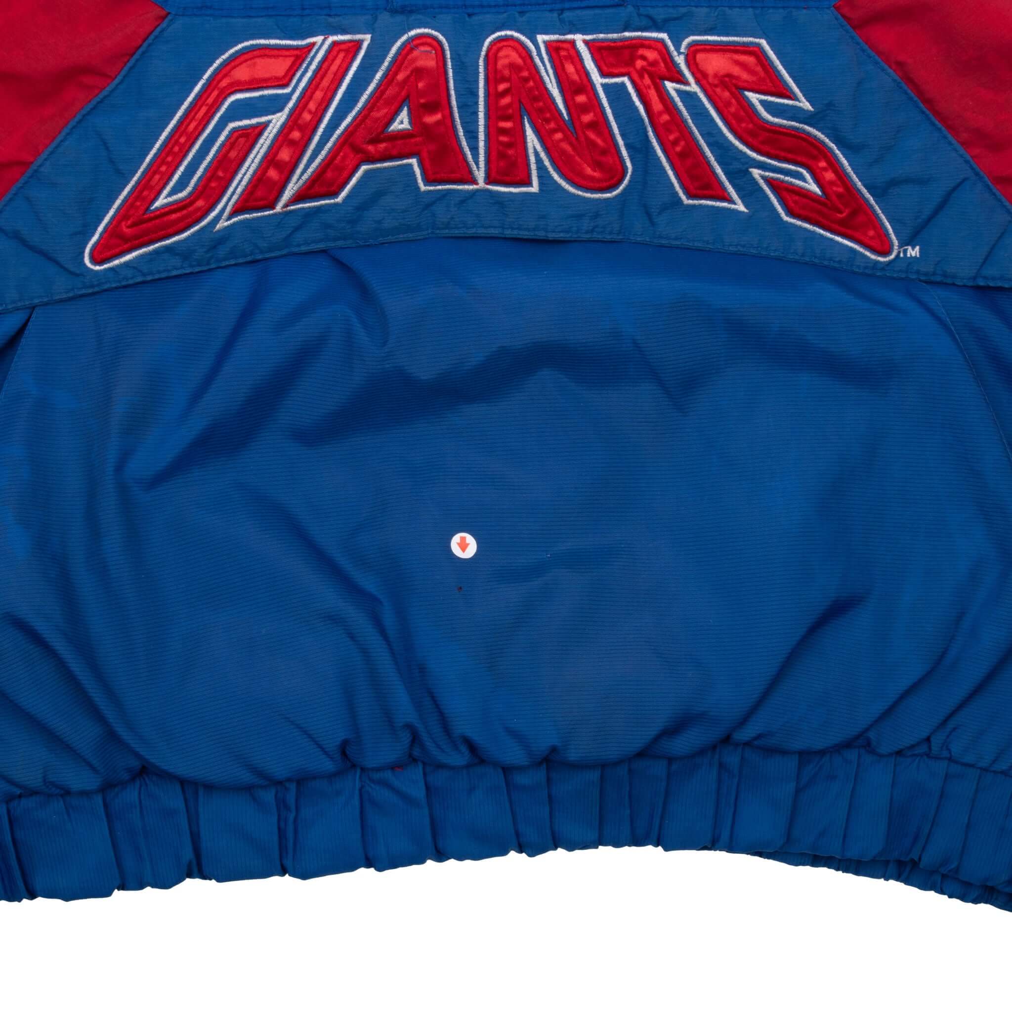 VINTAGE NFL NEW YORK GIANTS HEAVY PULLOVER STARTER JACKET 1990S XL