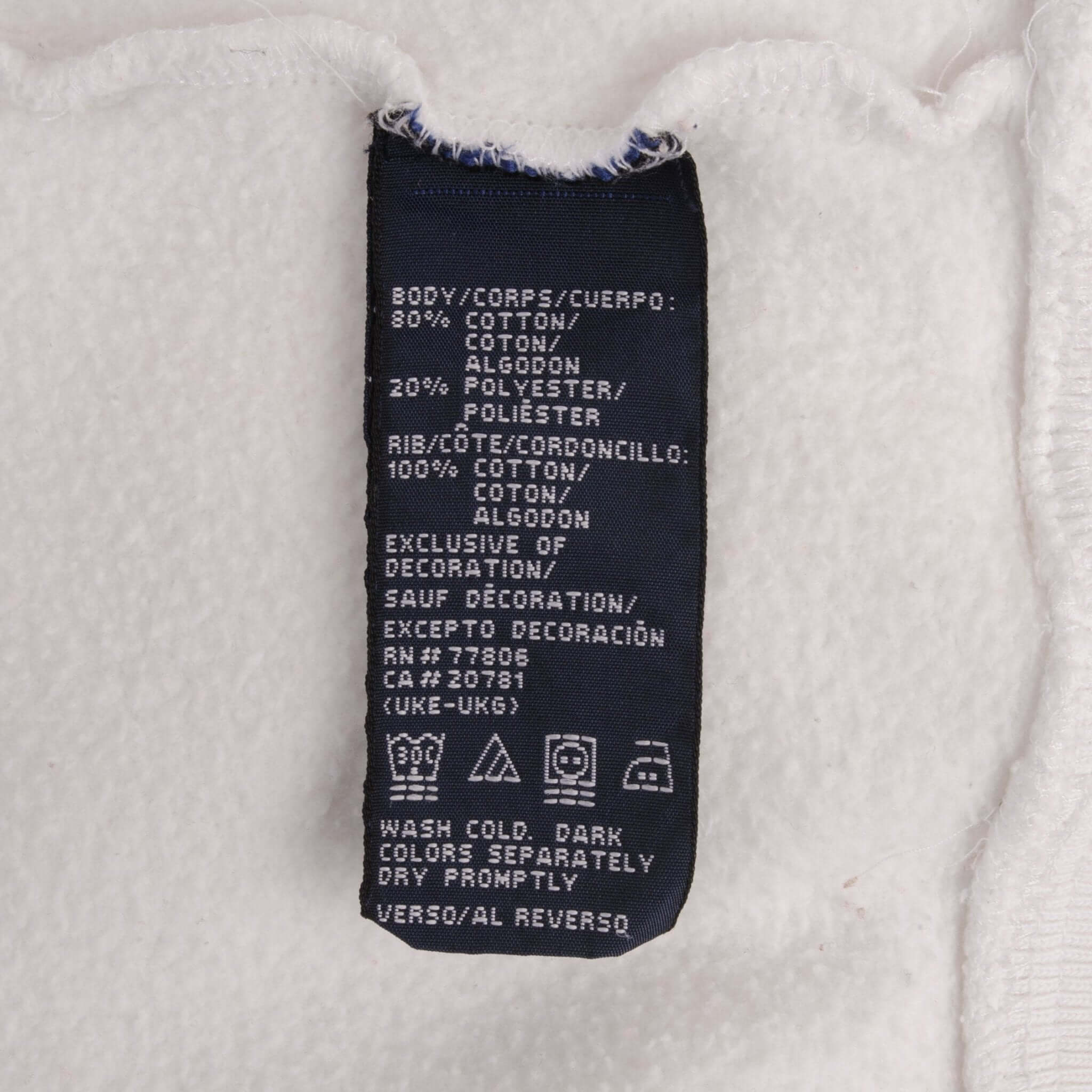 Vintage Tommy Hilfiger White Crewneck Sweatshirt 2000S Size Small