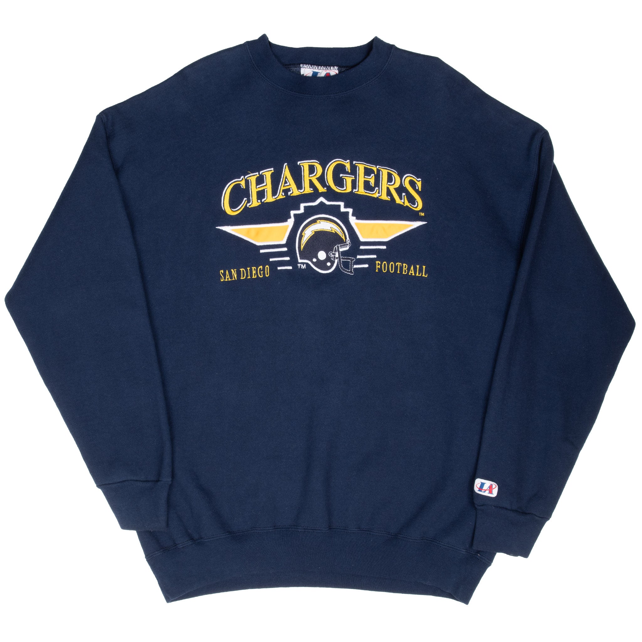 Vintage Nfl San Diego Chargers Embroidered 1990S Sweatshirt Size Large Made In Usa
