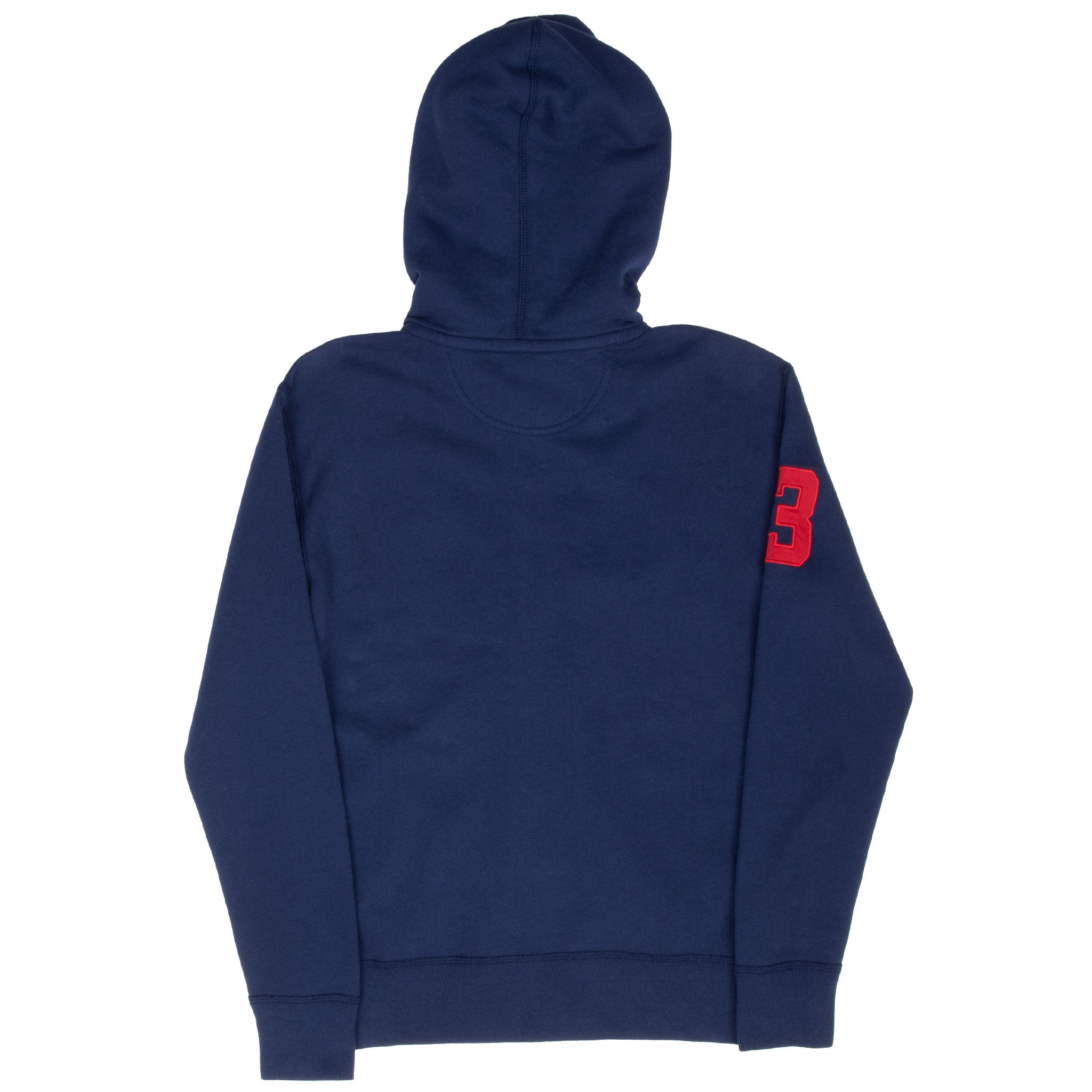 VINTAGE RALPH LAUREN USA BIG HORSE ZIP UP BLUE HOODIE SWEATSHIRT SMALL