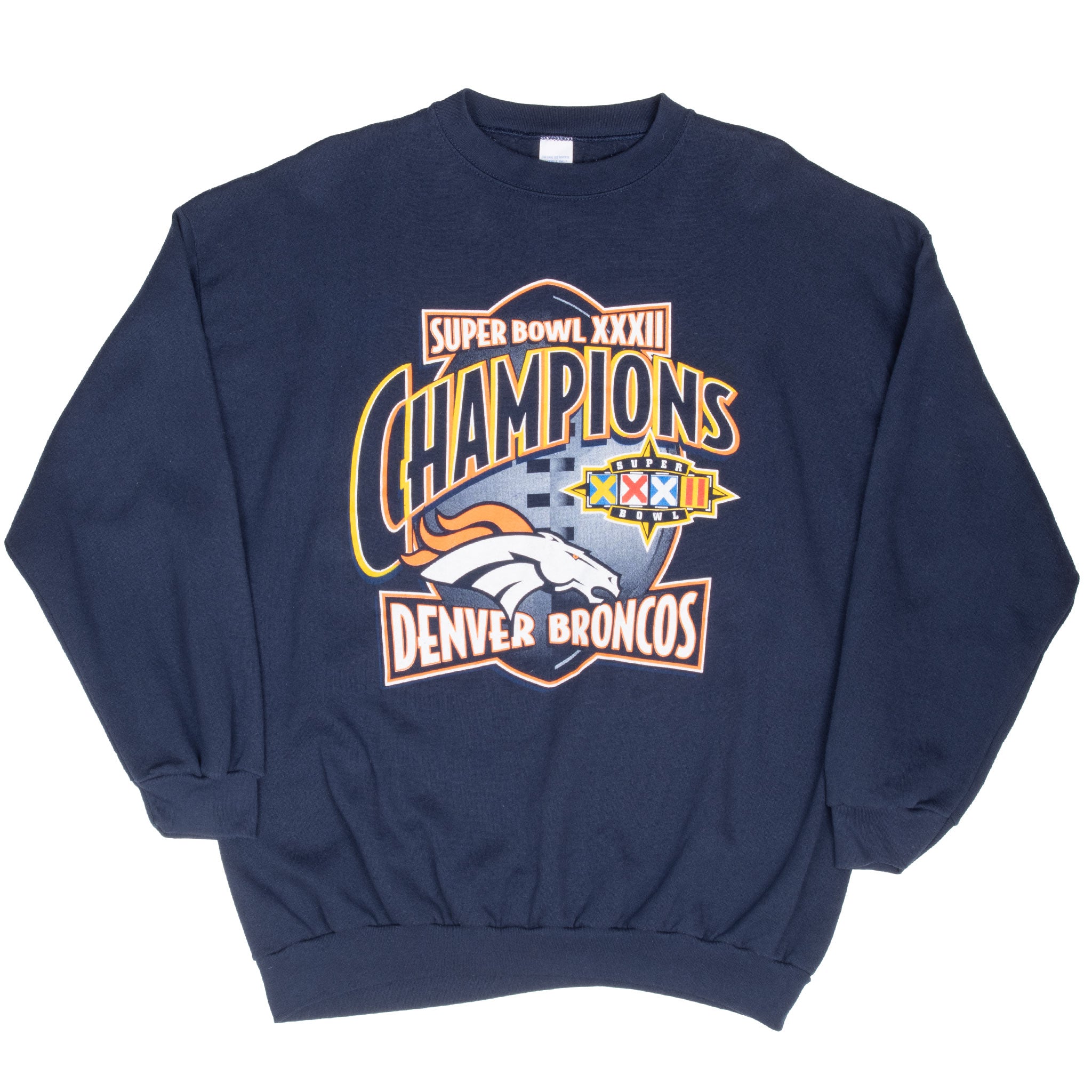 Vintage Nfl Denver Broncos Super Bowl XXXII 1998 Sweatshirt Size 2XL