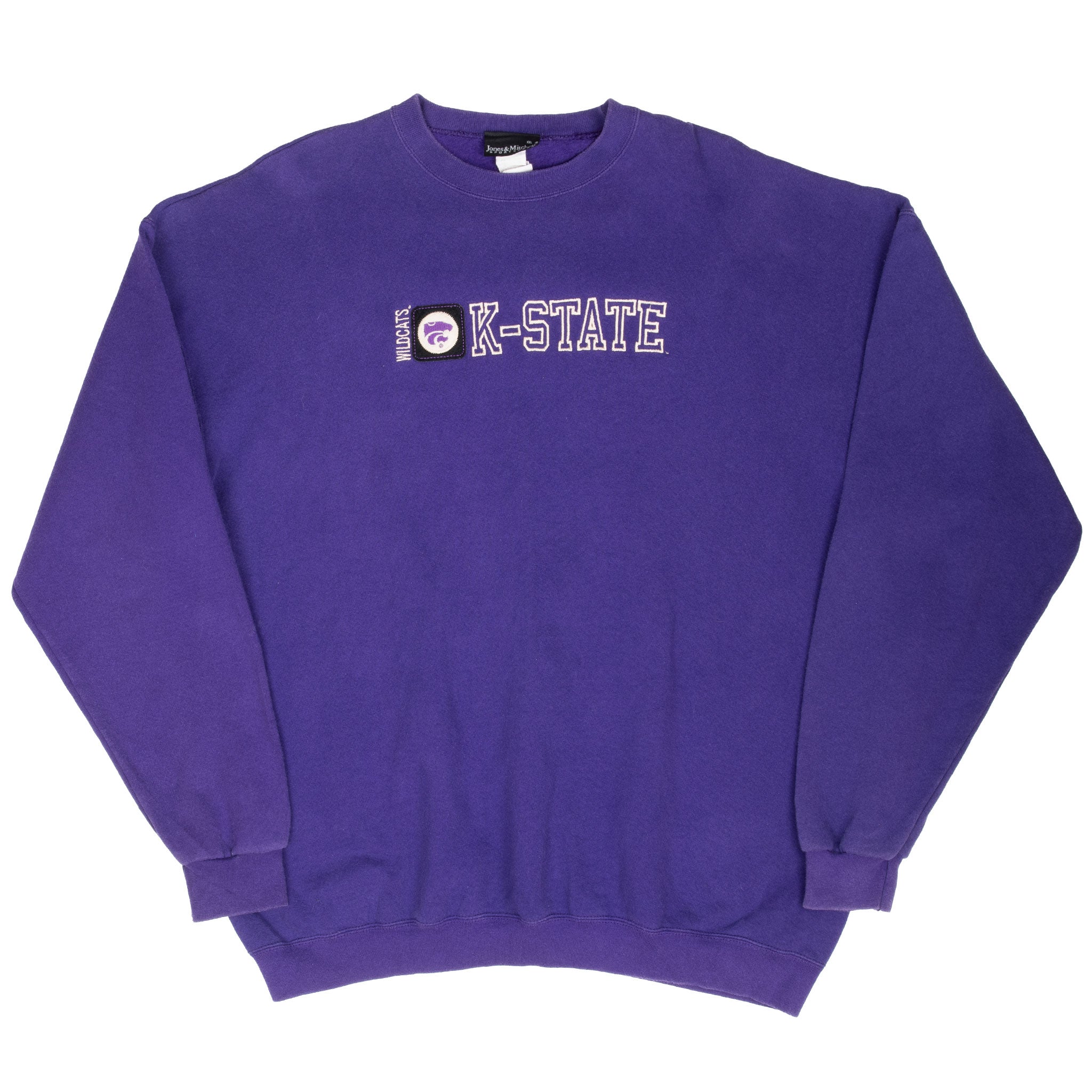 Vintage Ncaa Kansas State Wilcats Purple Sweatshirt 1990S Size 2XL Made In Usa