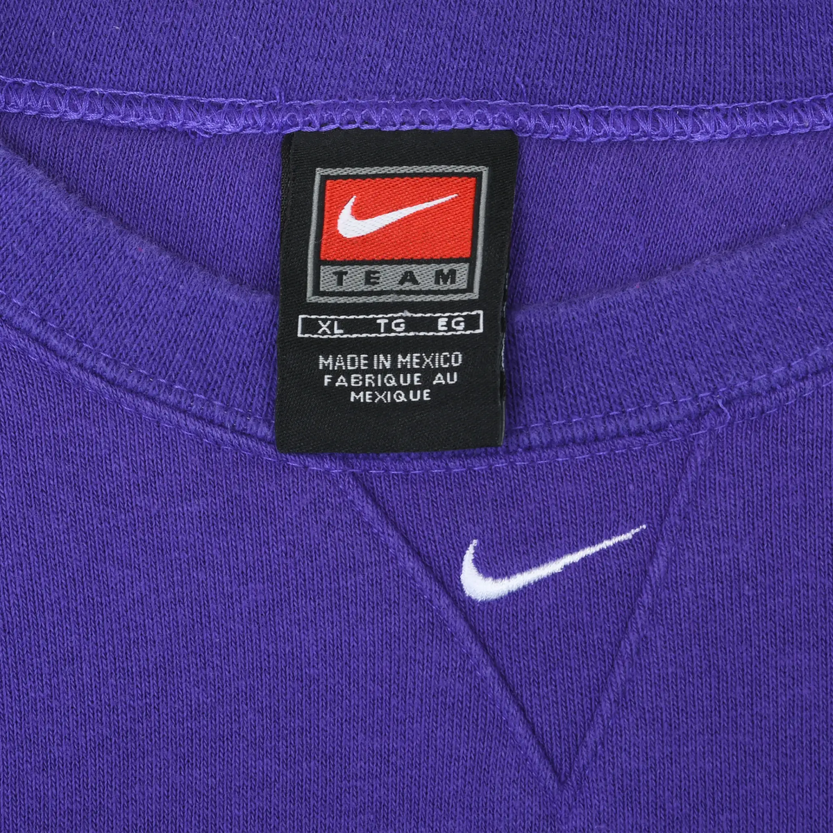 Vintage Nike Center Swoosh Purple Sweatshirt 1990s Size XL