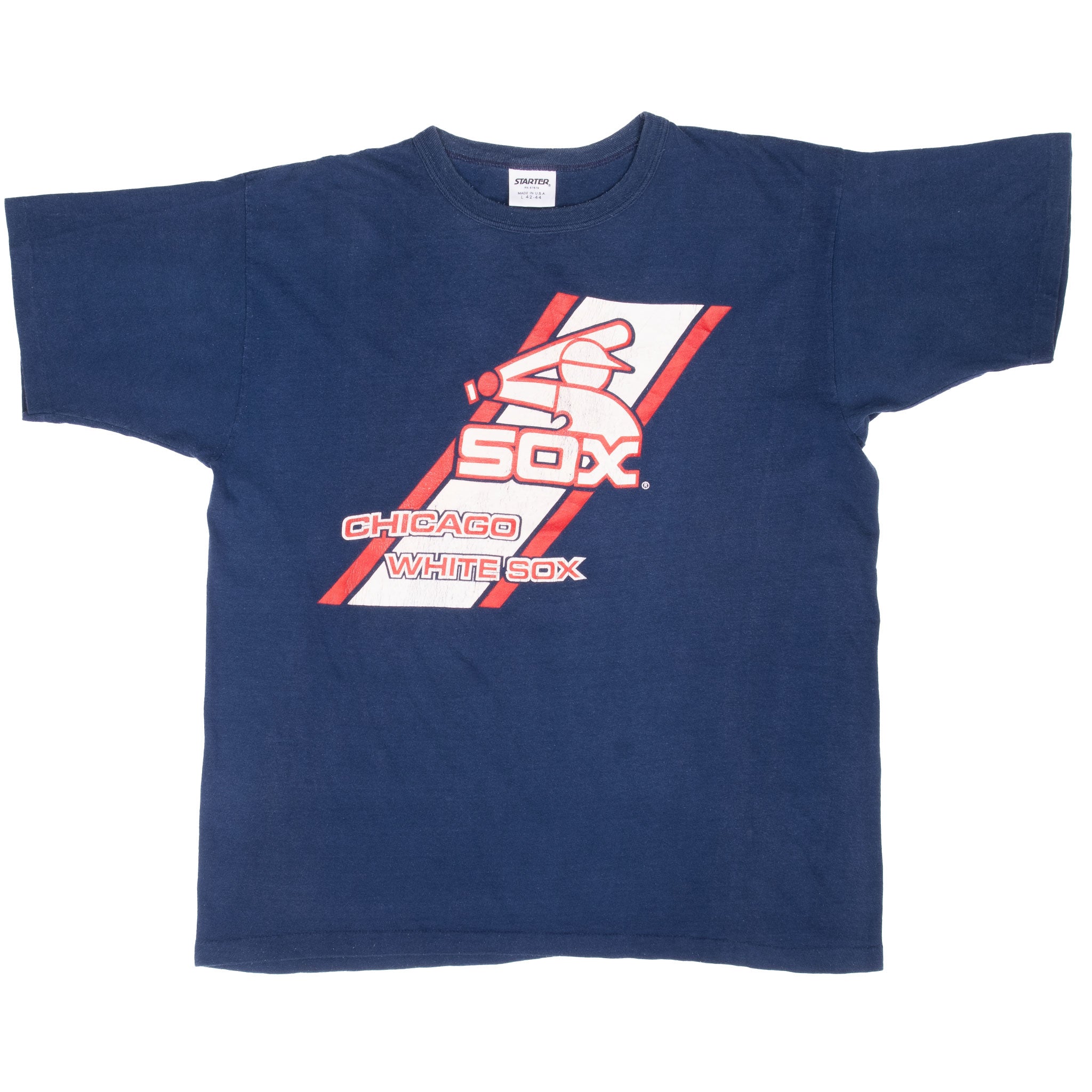 Vintage Mlb Chicago White Sox 1980S Starter Tee Shirt Large Made In Usa With Single Stitch Sleeves