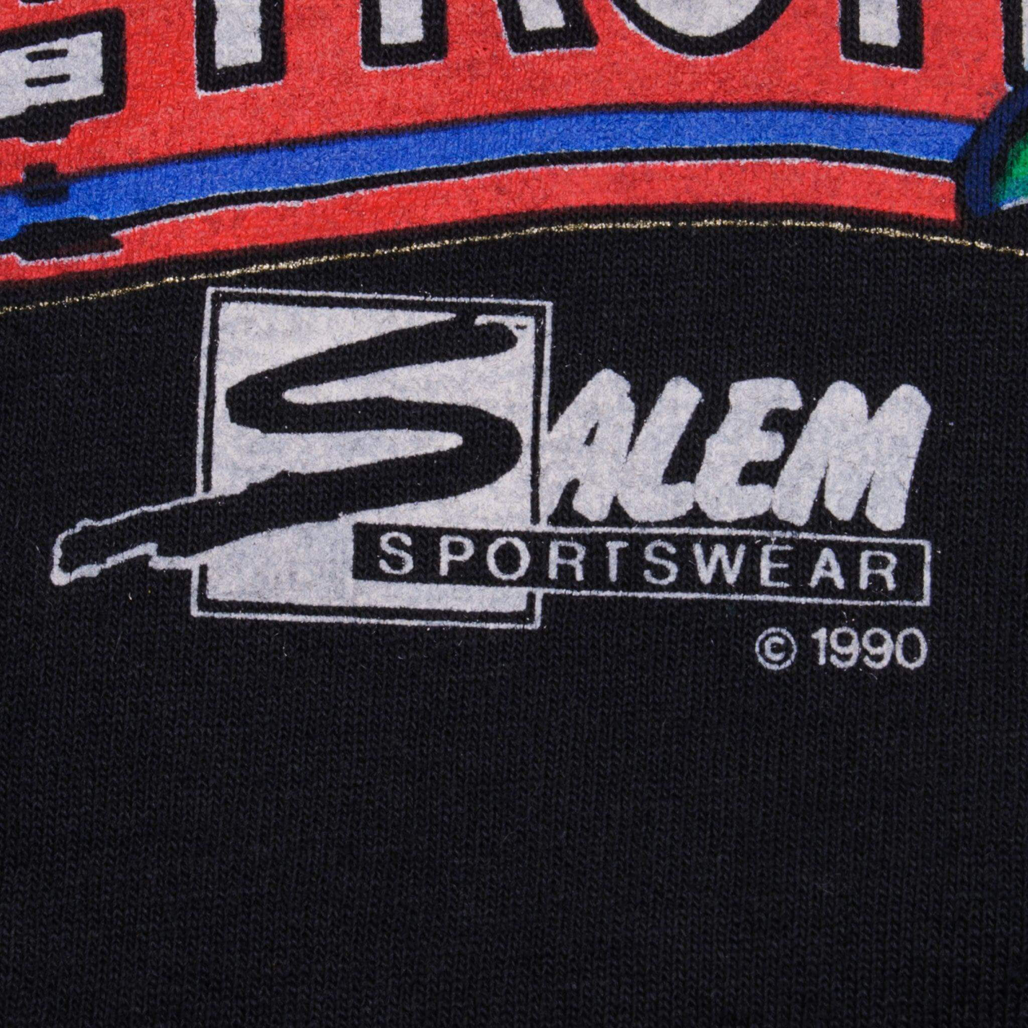 Vintage NBA Detroit Pistons World Champions 1990s Tee Shirt Size Large Made In USA With Single Stitch Sleeves