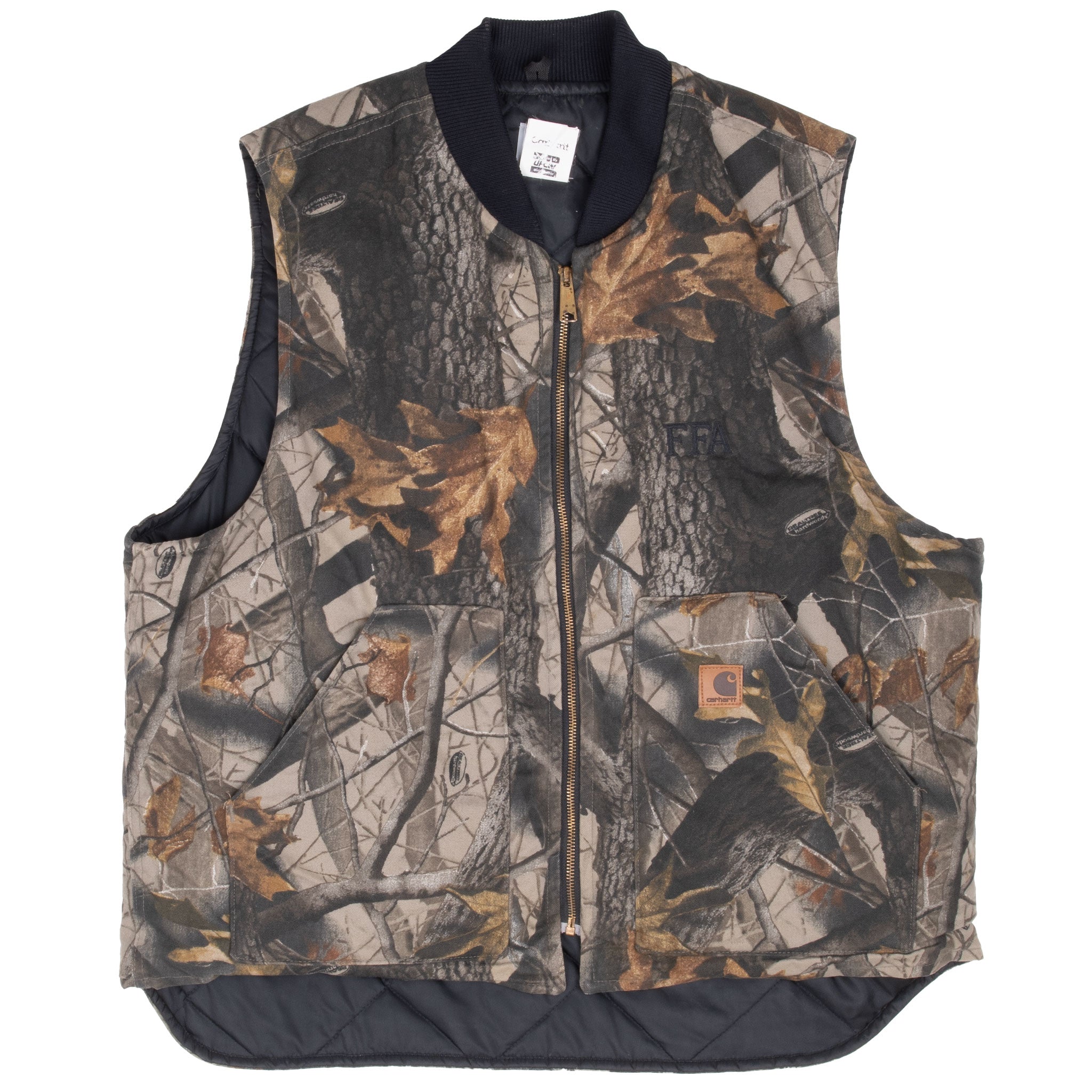 Vintage Carhartt Quilted Lined Realtree Camo Vest Jacket V20Cmo 2005 Size XL Made In USA