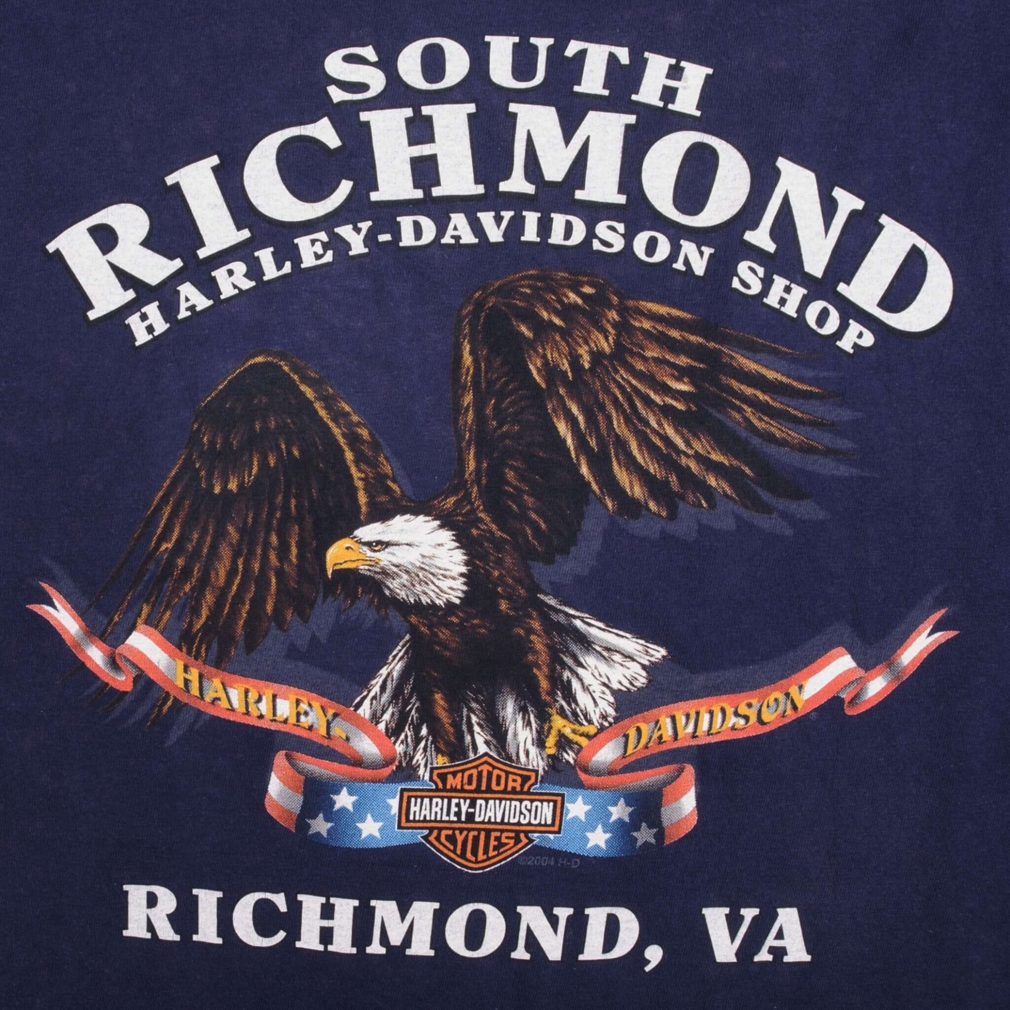 Vintage Harley Davidson Richmond VA 2004 Size XL Made In USA