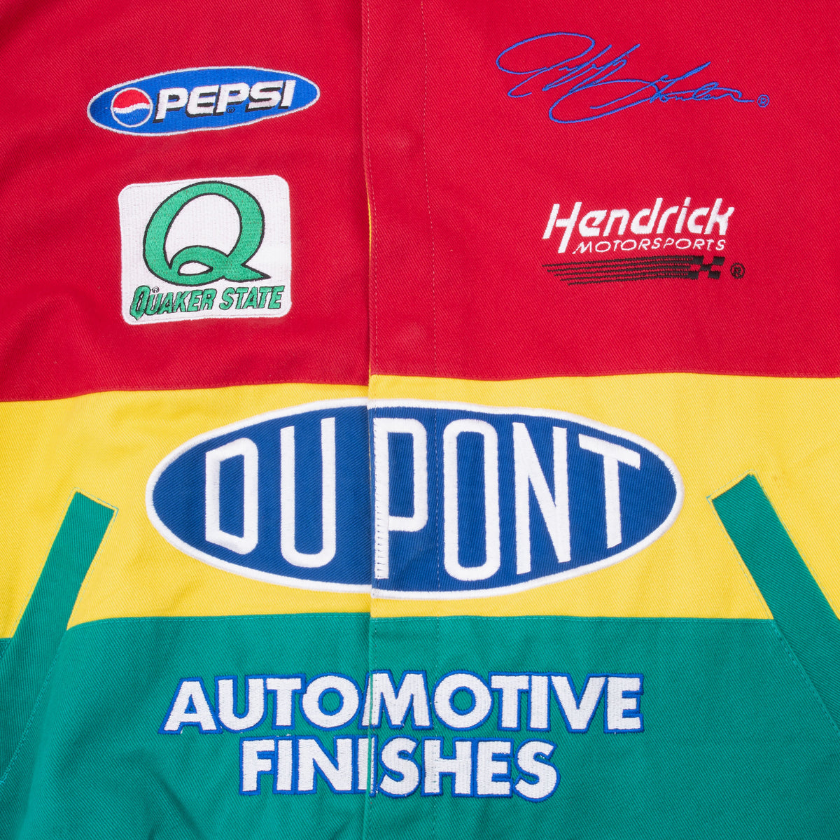 VINTAGE NASCAR JEFF GORDON DUPONT RACING JEFF HAMILTON JACKET 1990S XL MADE USA