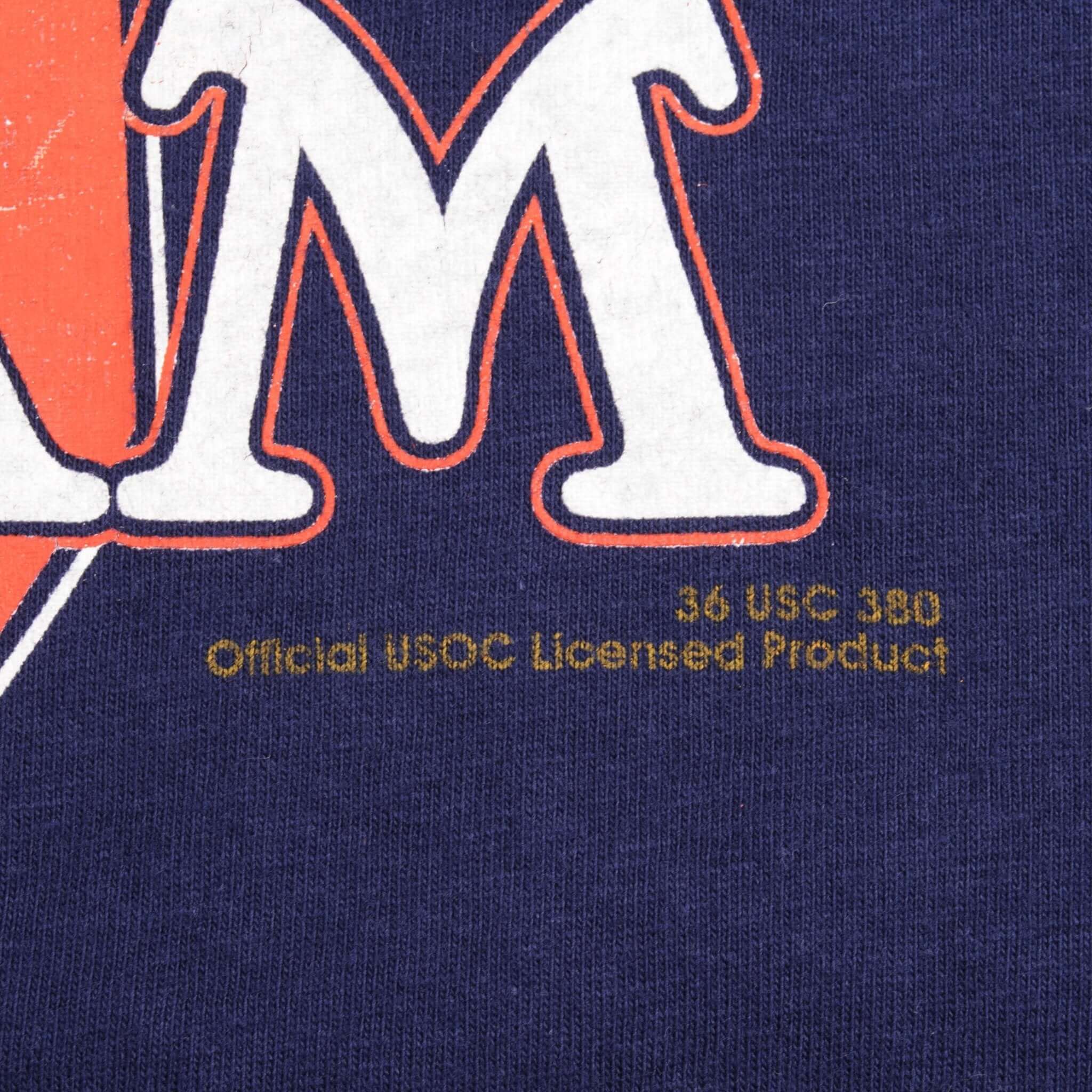 Vintage Olympic Games Team Usa Tee Shirt Size Large Made In USA With Single Stitch Sleeves